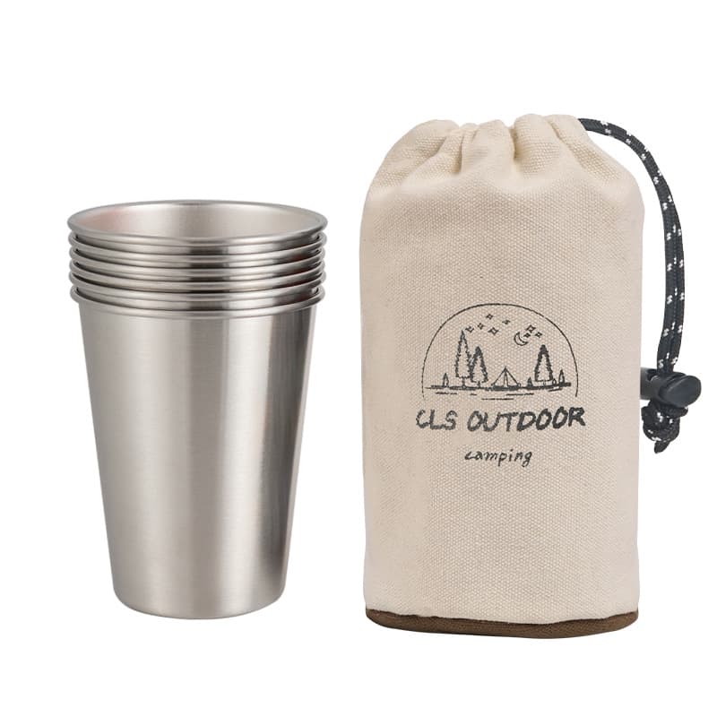 Stainless Steel Drinking Cups Set