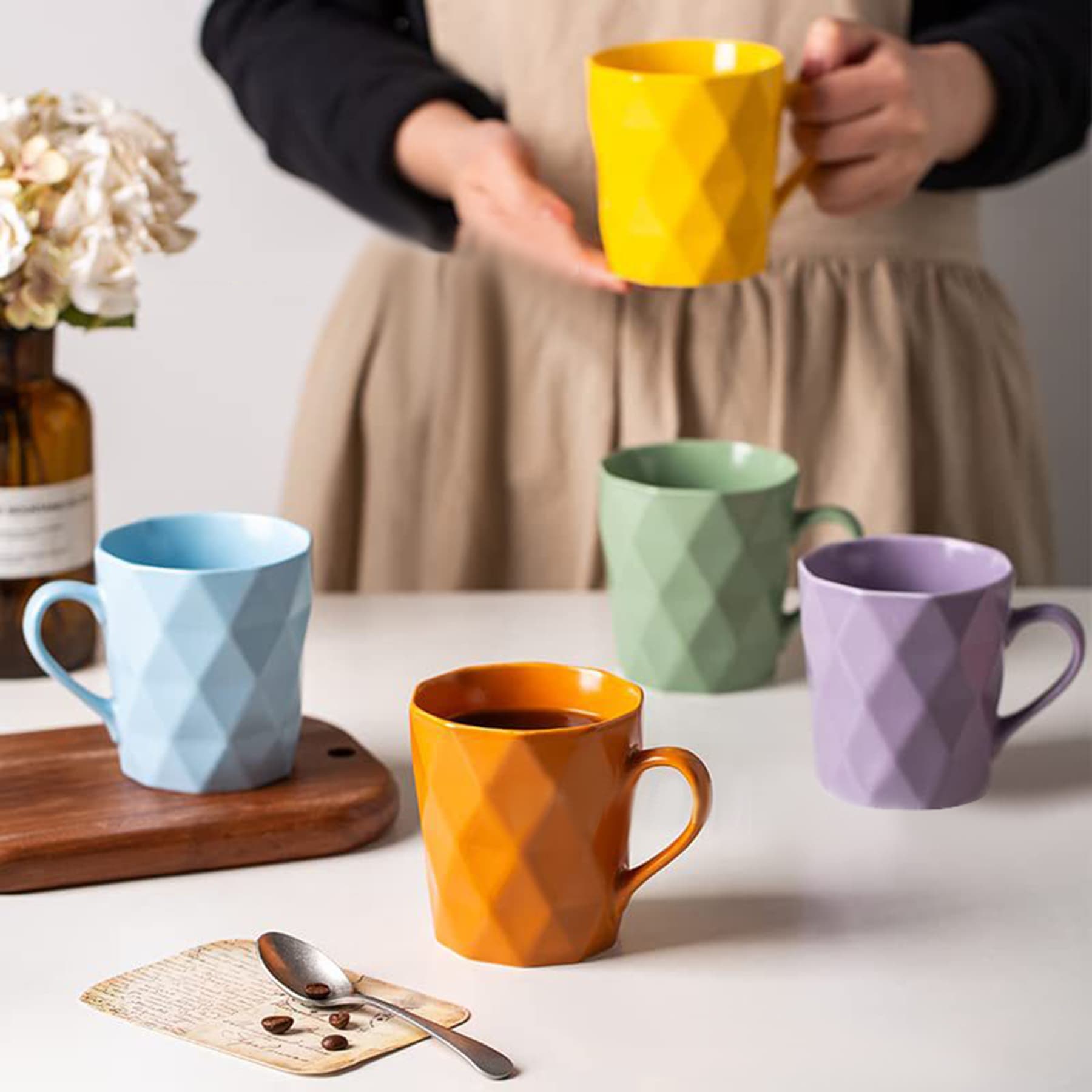 Morandi Diamond Ceramic Cup