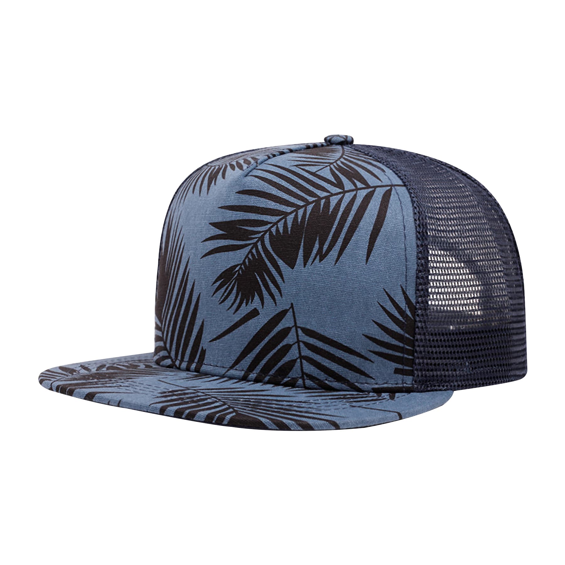 Solid Color Mesh Back Camo Cap