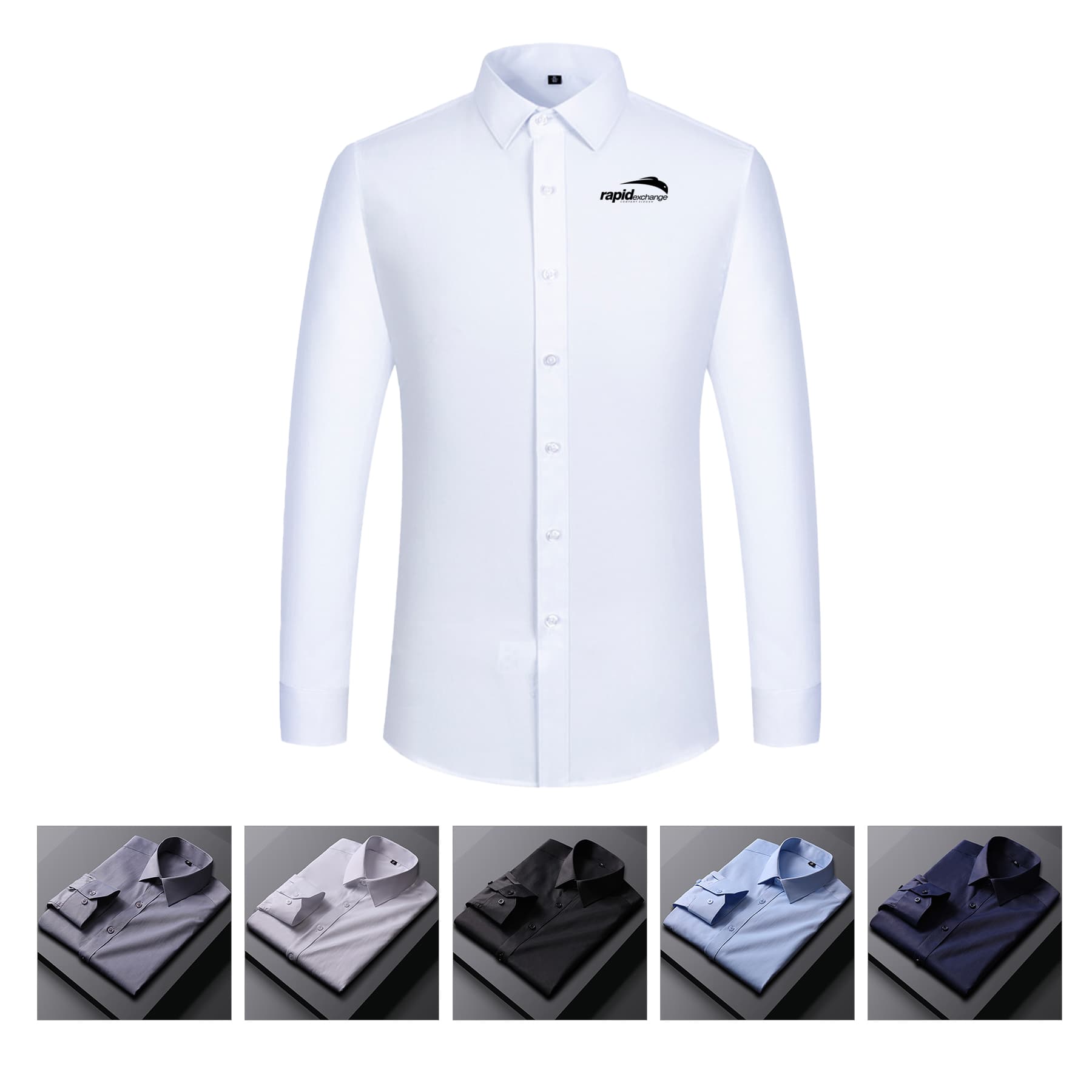 Long Sleeved Men's Anti-Wrinkle Slim-Fit Shirt