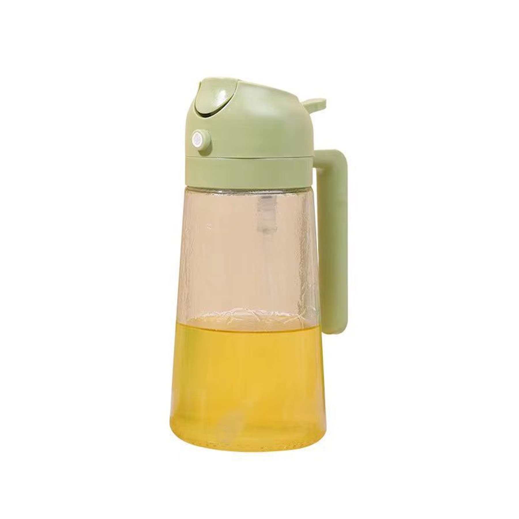 16oz Ribbed Oil Dispenser Sprayer for Kitchen Cooking 2 in 1 Olive Oil Bottle Spray and Pour Glass Spritzer Refillable