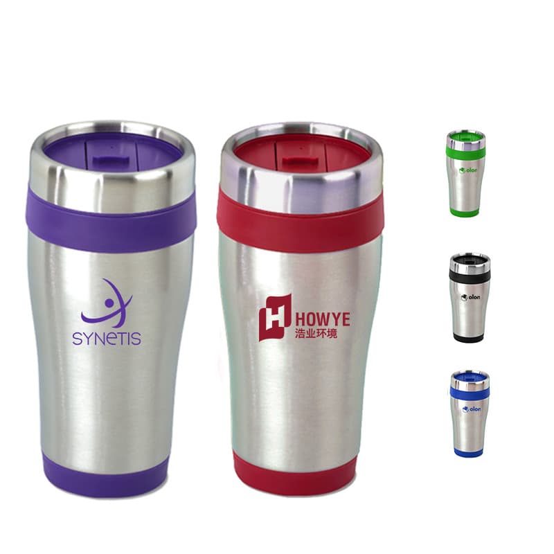 Custom Insulated Stainless Steel Travel Mugs 14 oz. with Lid