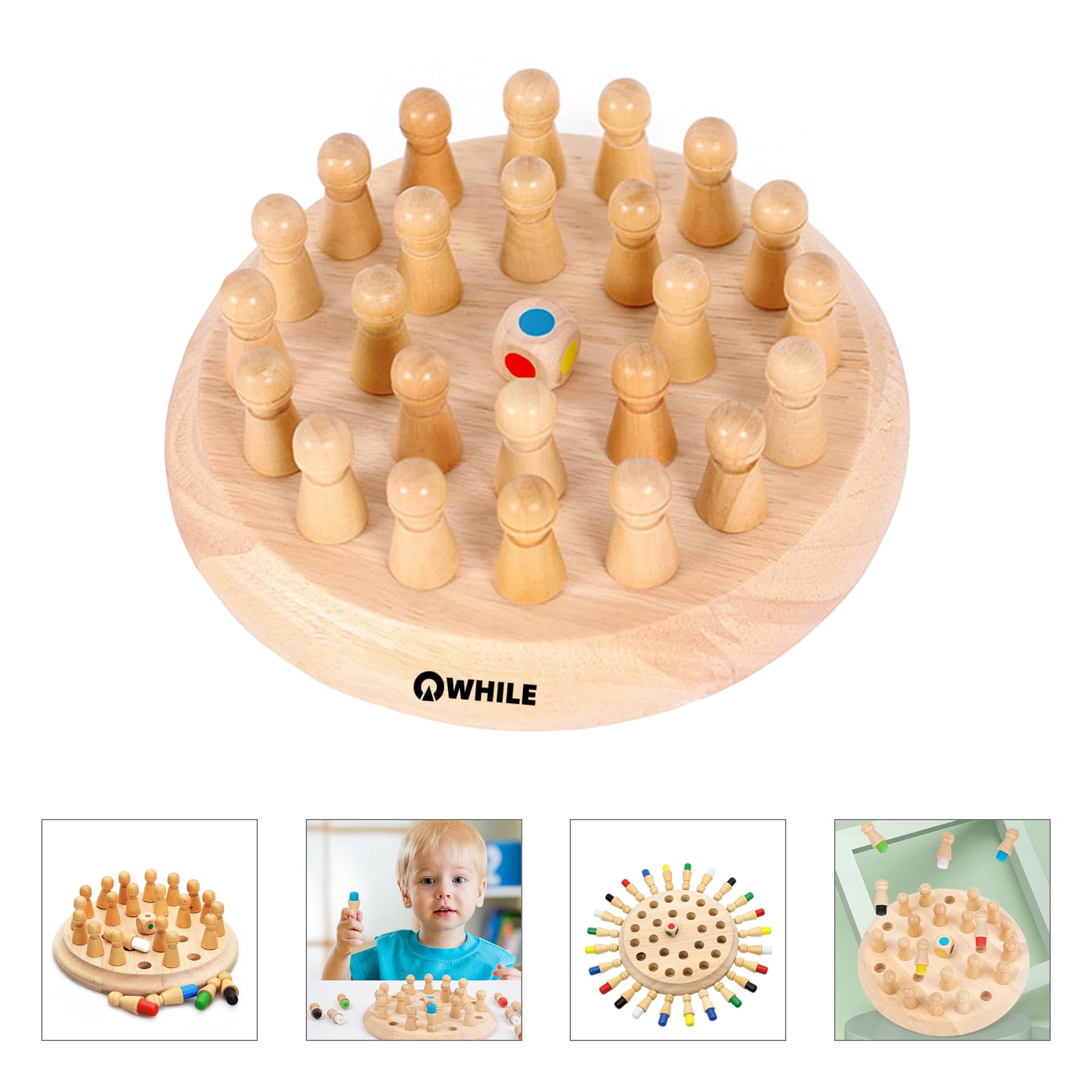 Wooden Memory Chess Game