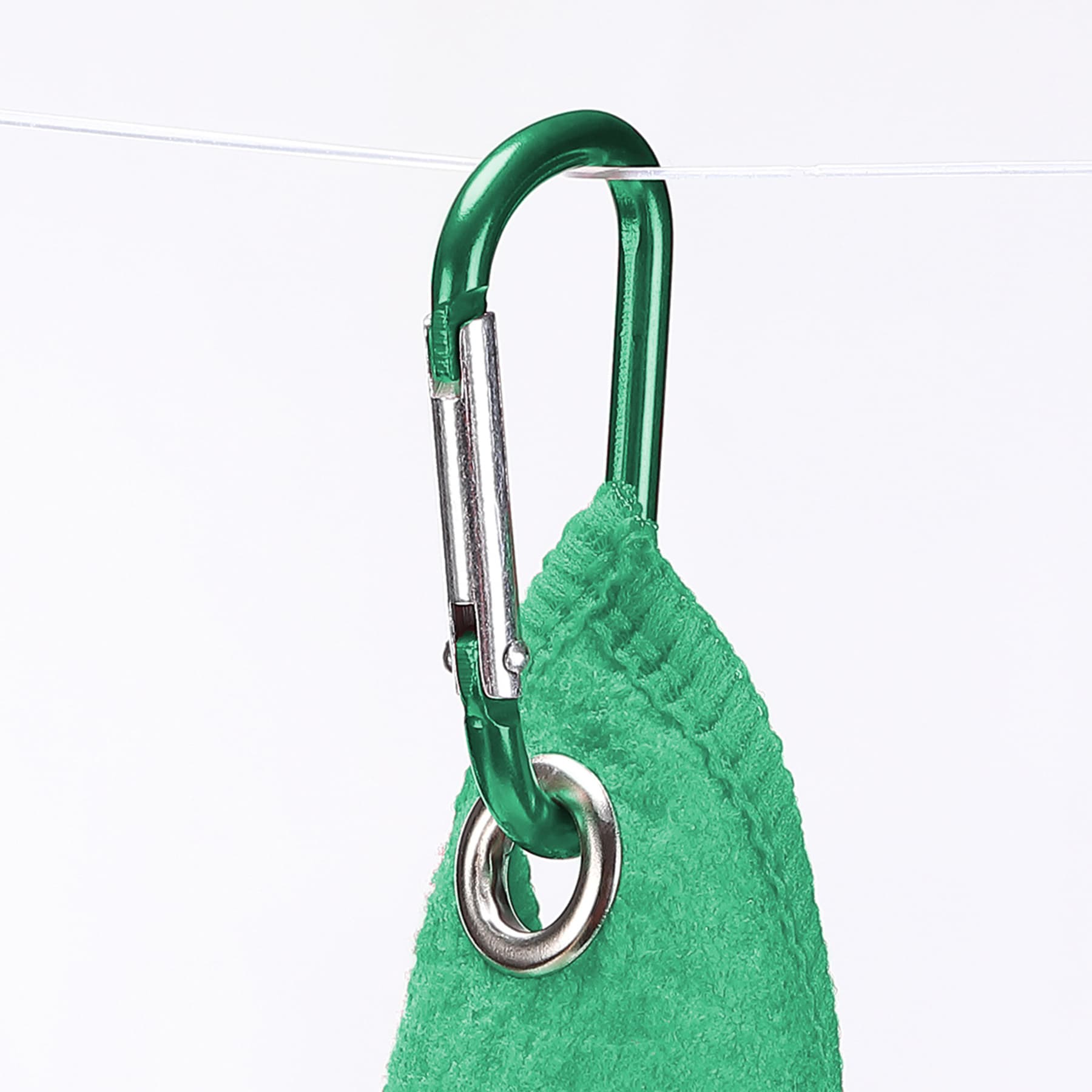 12" Waffle Golf Towel With Carabiner Full Color