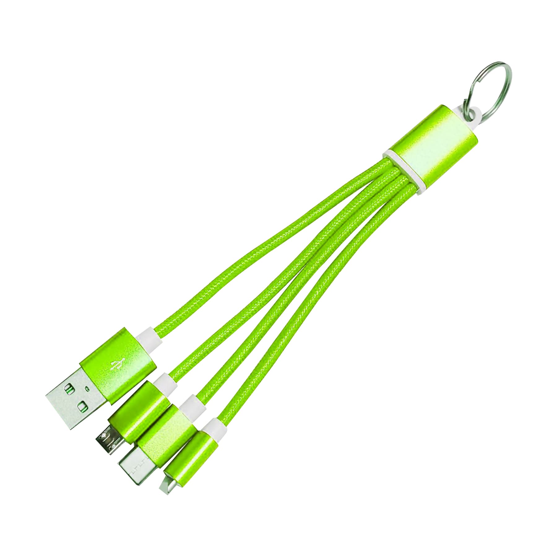 3-IN-1 LIGHT-UP CHARGING CABLE WITH KEYCHAIN BULLET