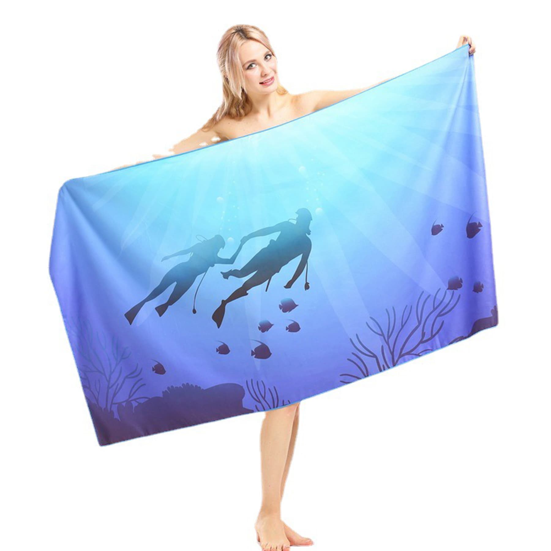 Youth Sublimated Microfiber Sand Proof Full Color Beach Towel