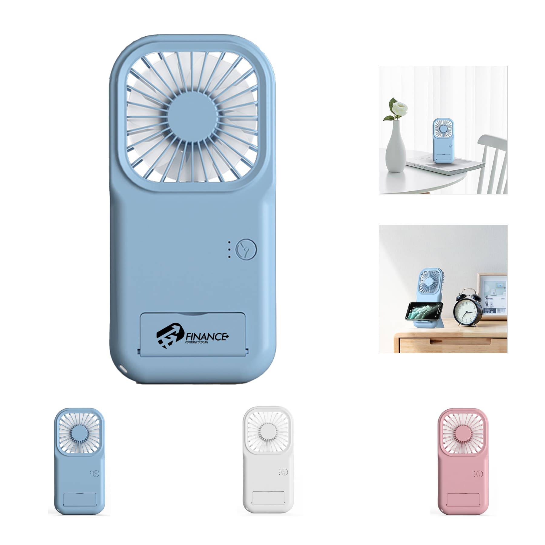 Portable Mini Fan Foldable Phone Stand 3 Speed Quiet USB Fan