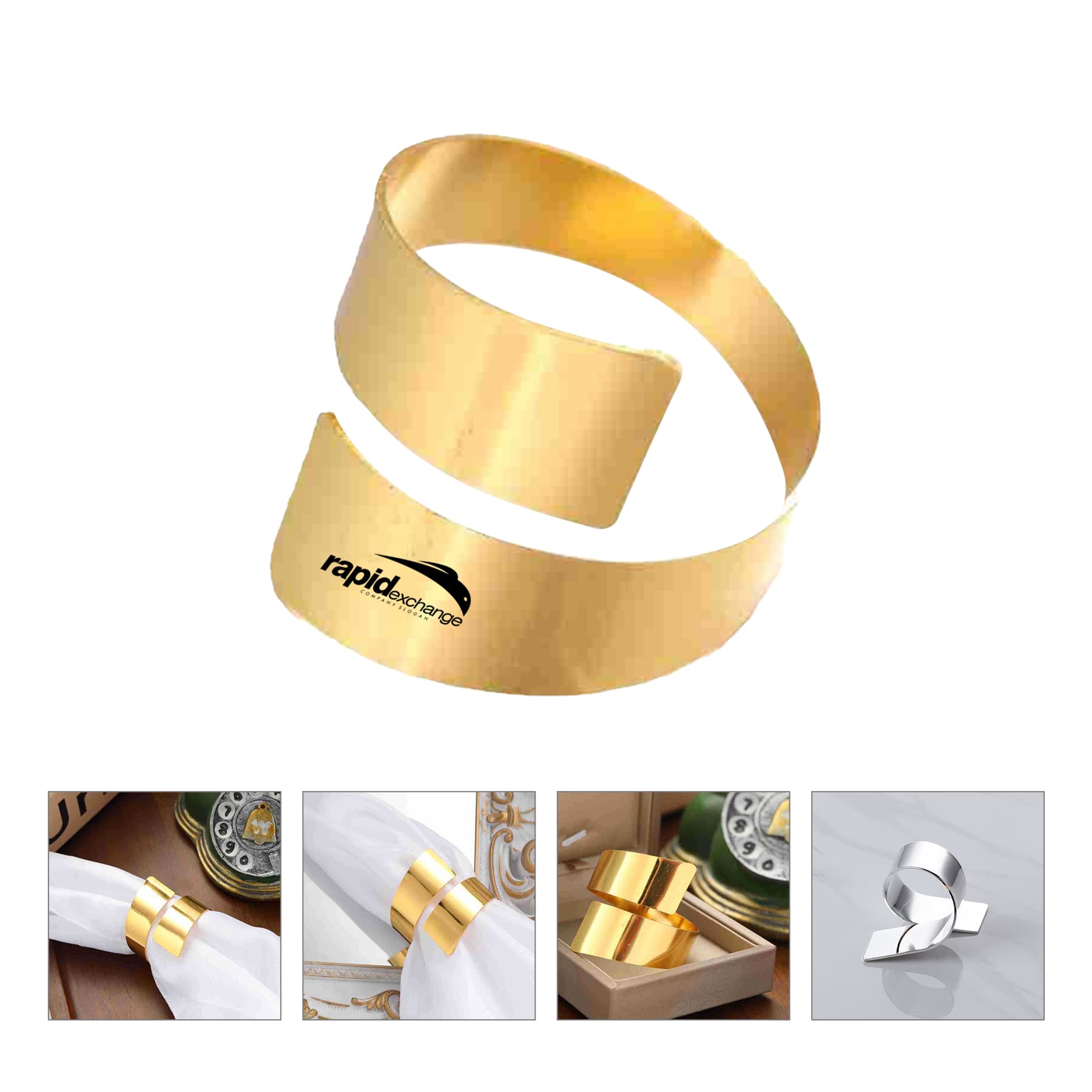 Stainless Steel Napkin Rings Serviette Buckles