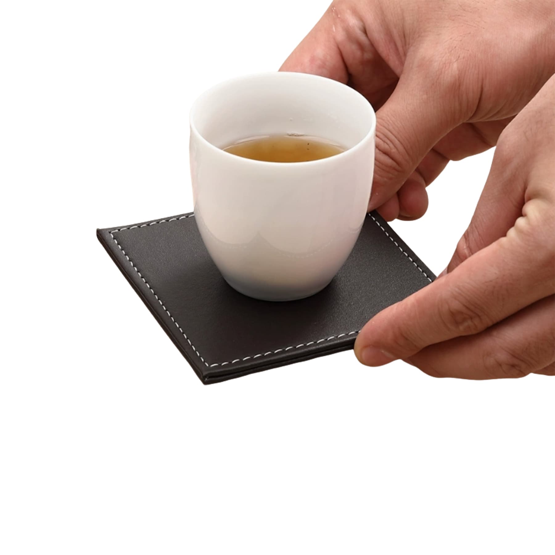 Square Leather Drink Coasters