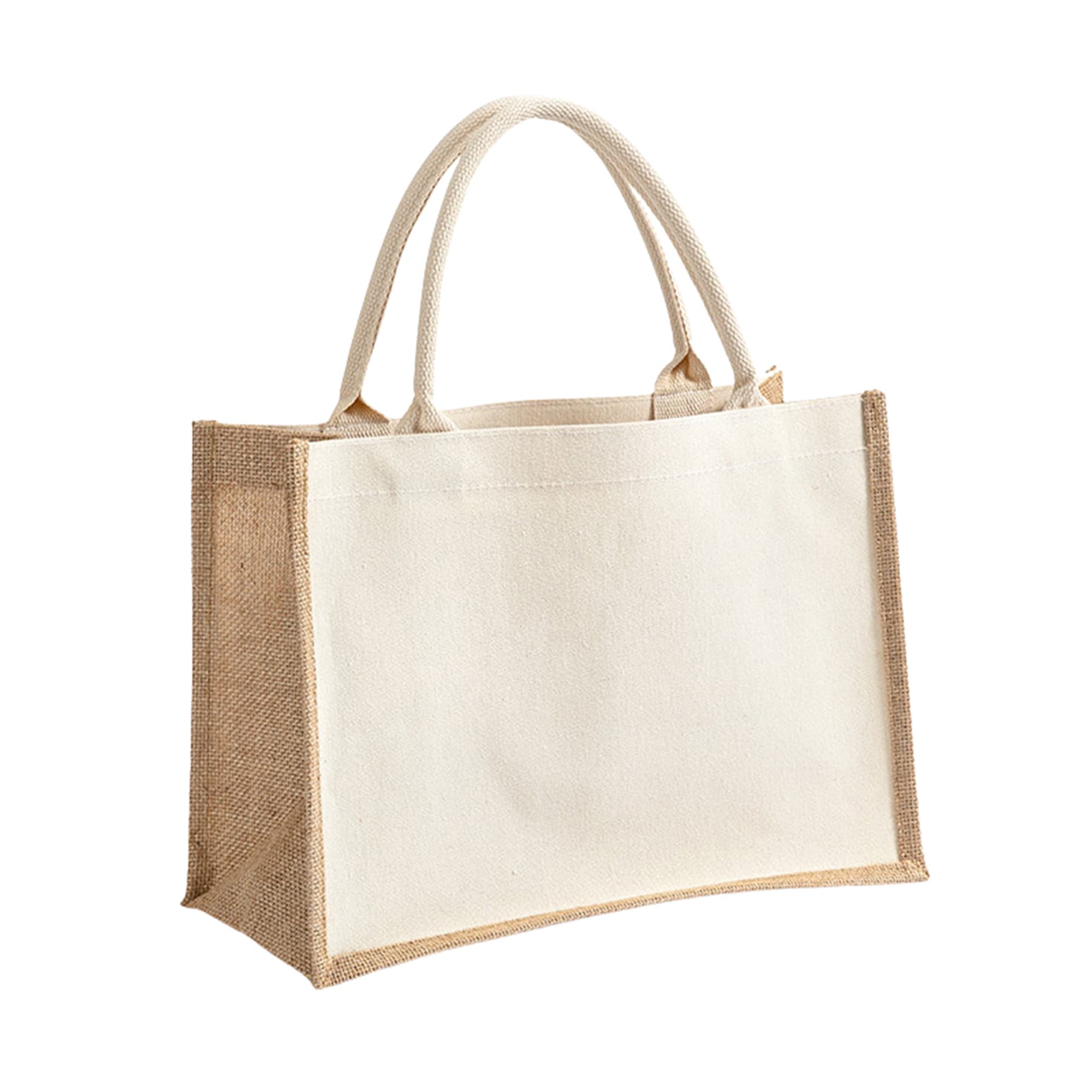 Jute Canvas Tote Bag