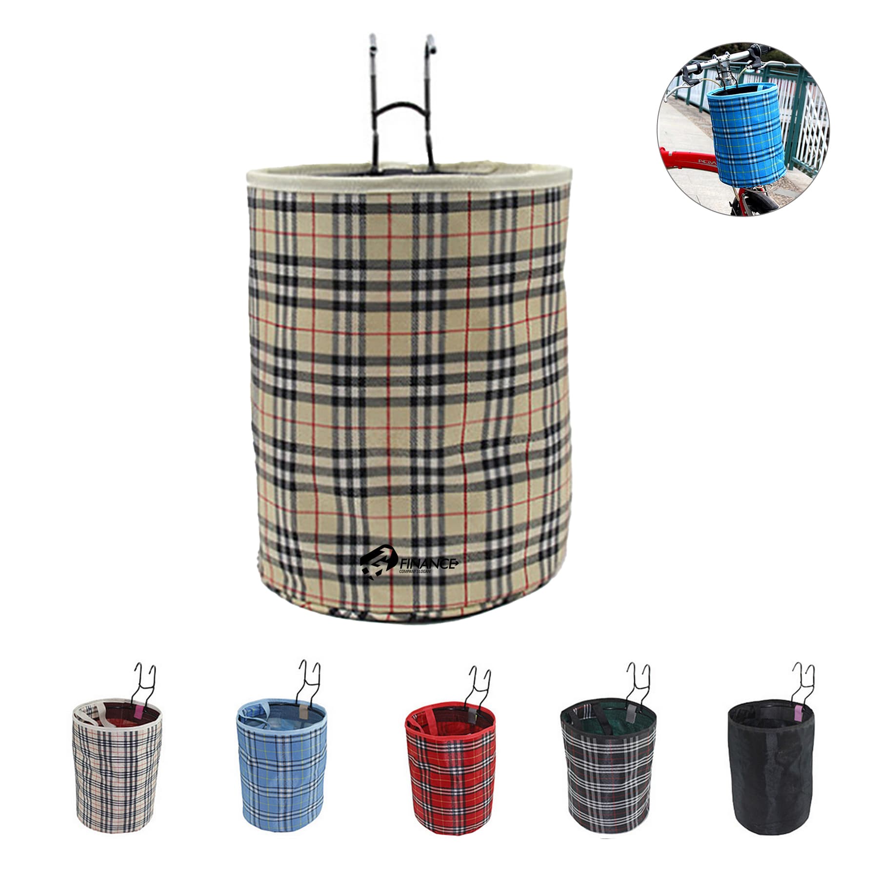 Folding Canvas Bicycle Basket