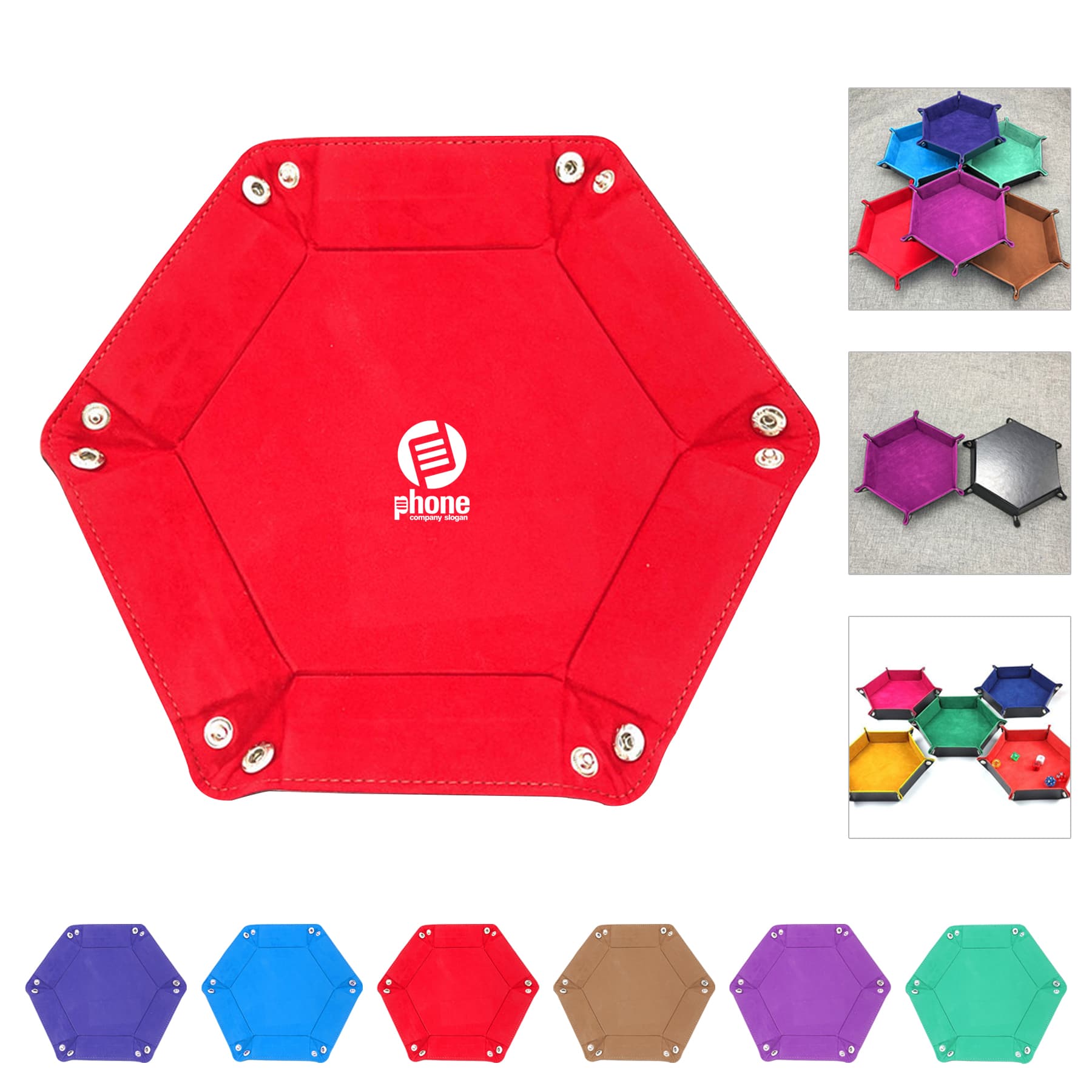 Foldable PU Leather Dice Trays