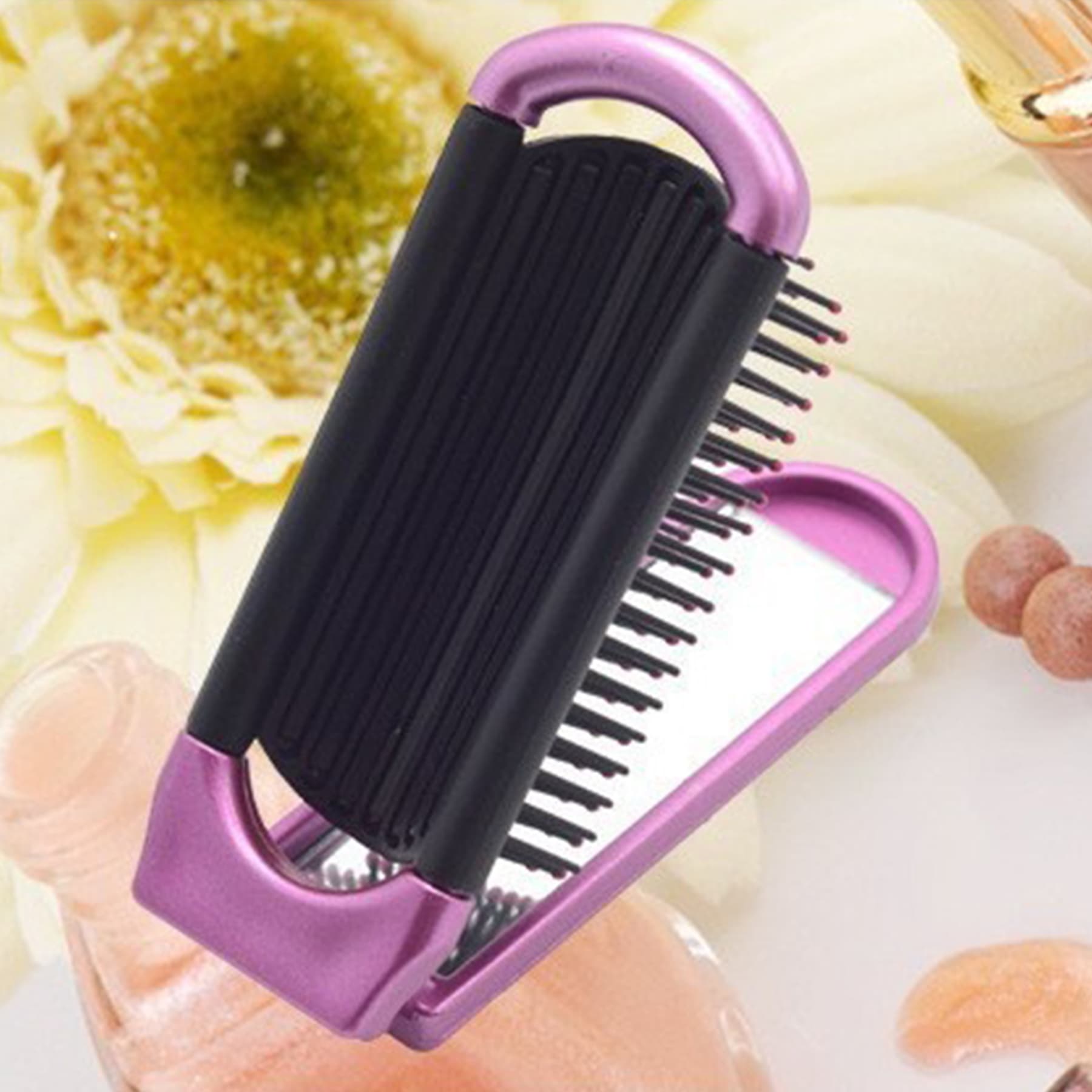 Handheld Mirror Makeup Comb