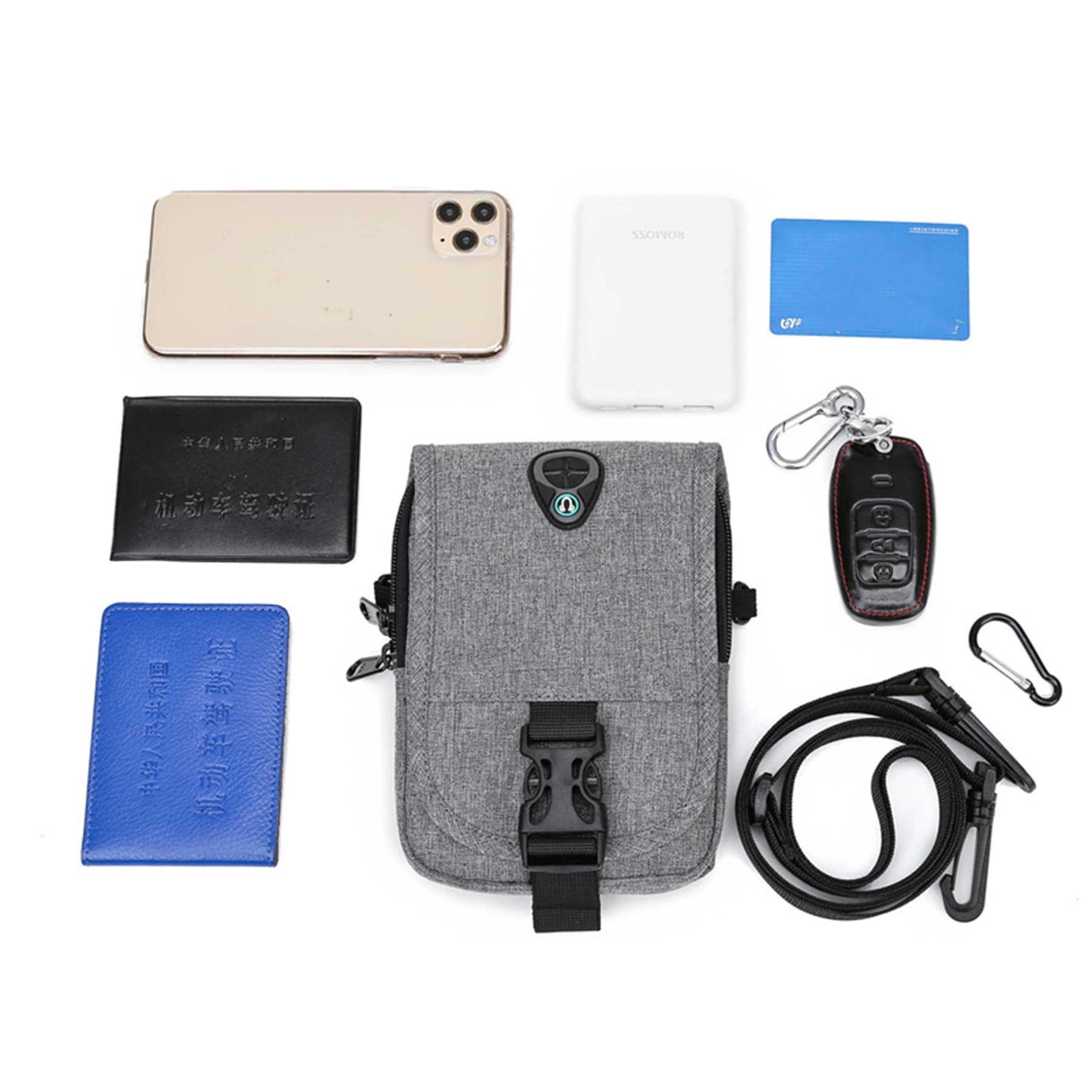 Travel Document Organizer Crossbody Bag Passport Holder