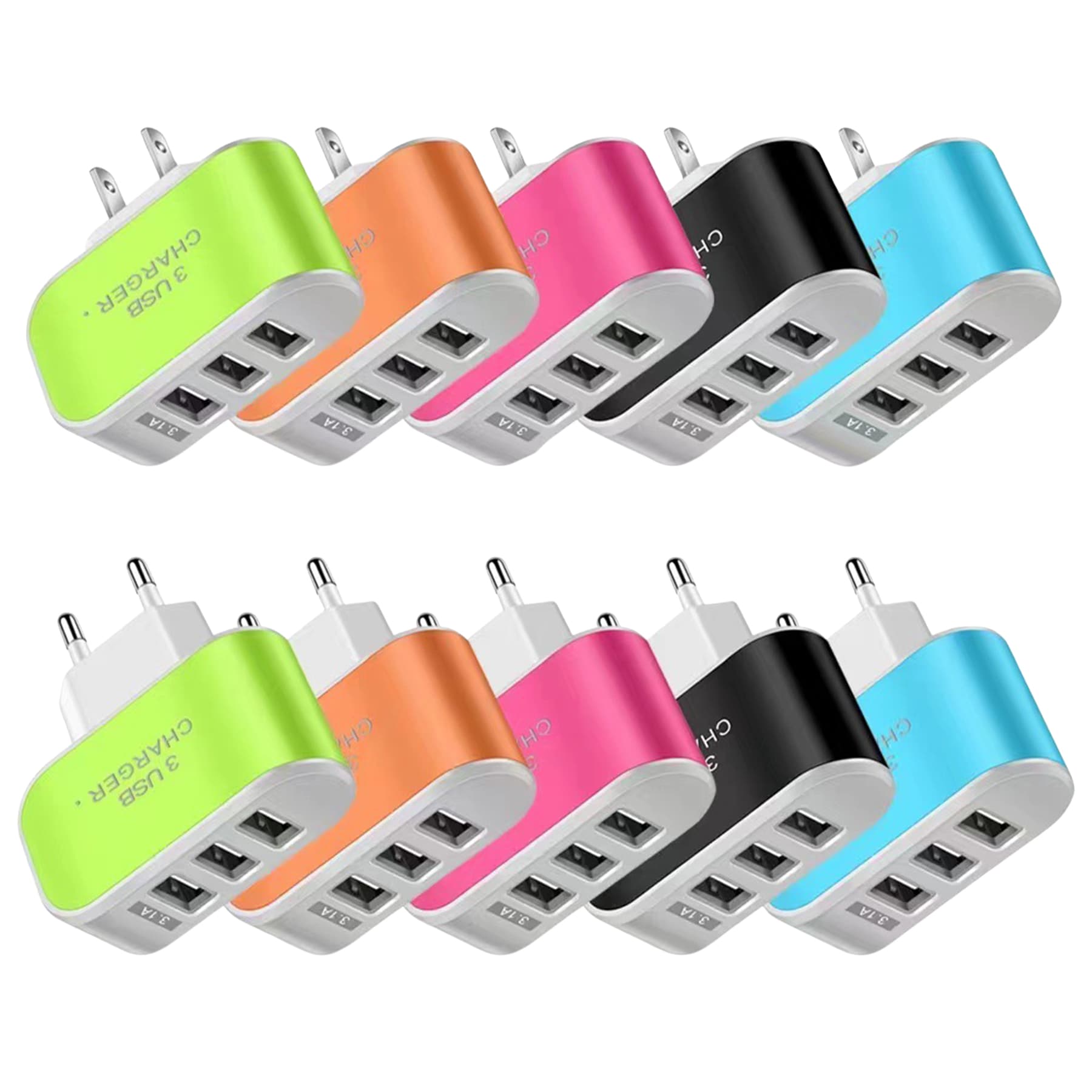 3 Ports Usb Ac Adapter Charger