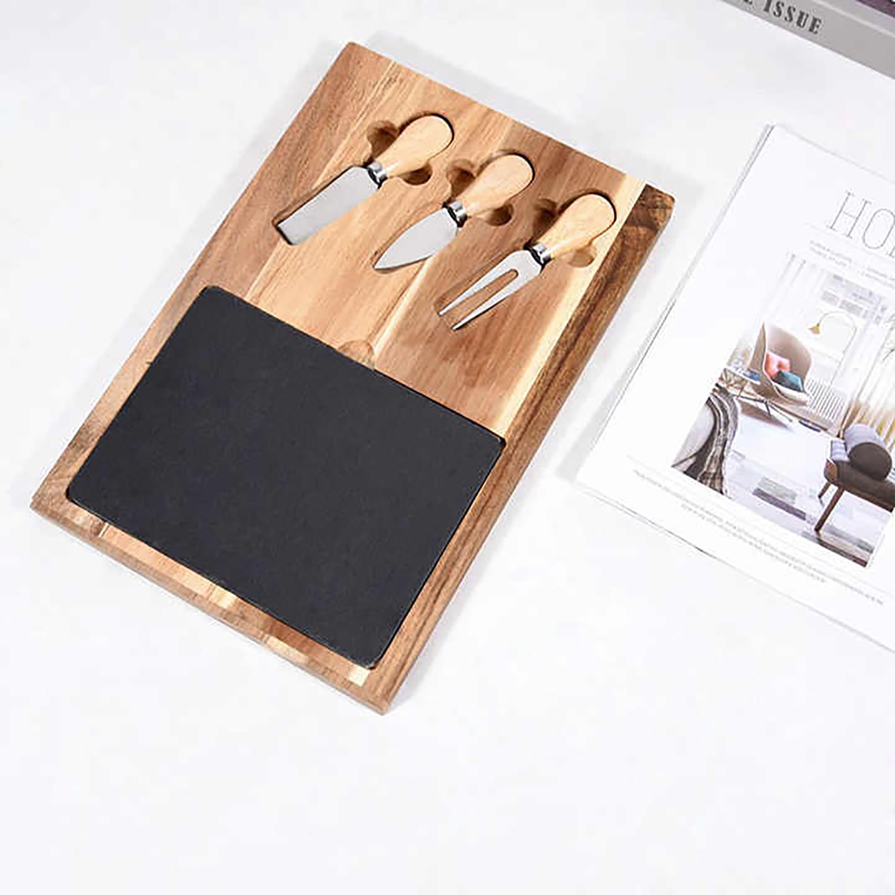 Bamboo Cheese Charcuterie Board