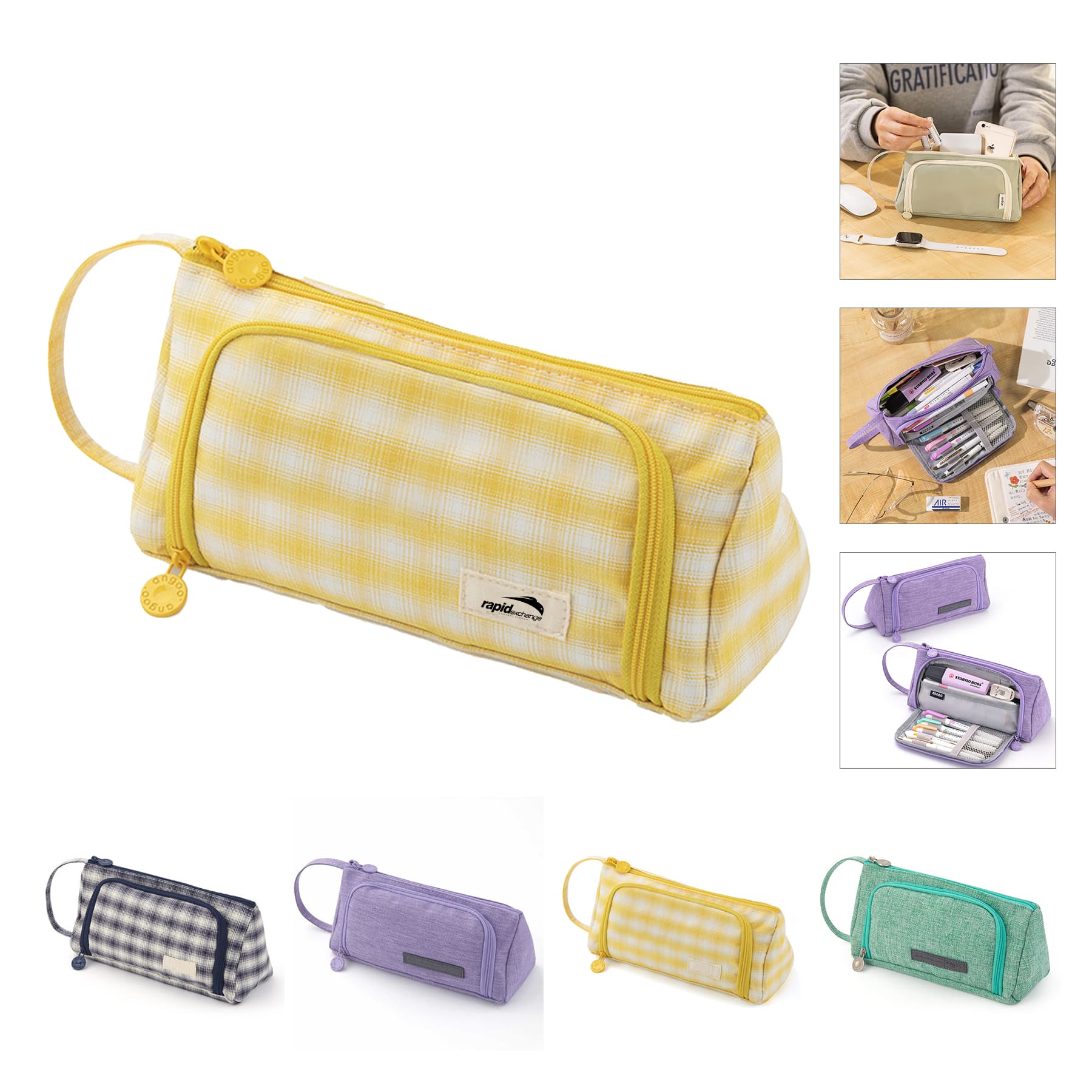 Large Capacity Portable Open Window Pen Case