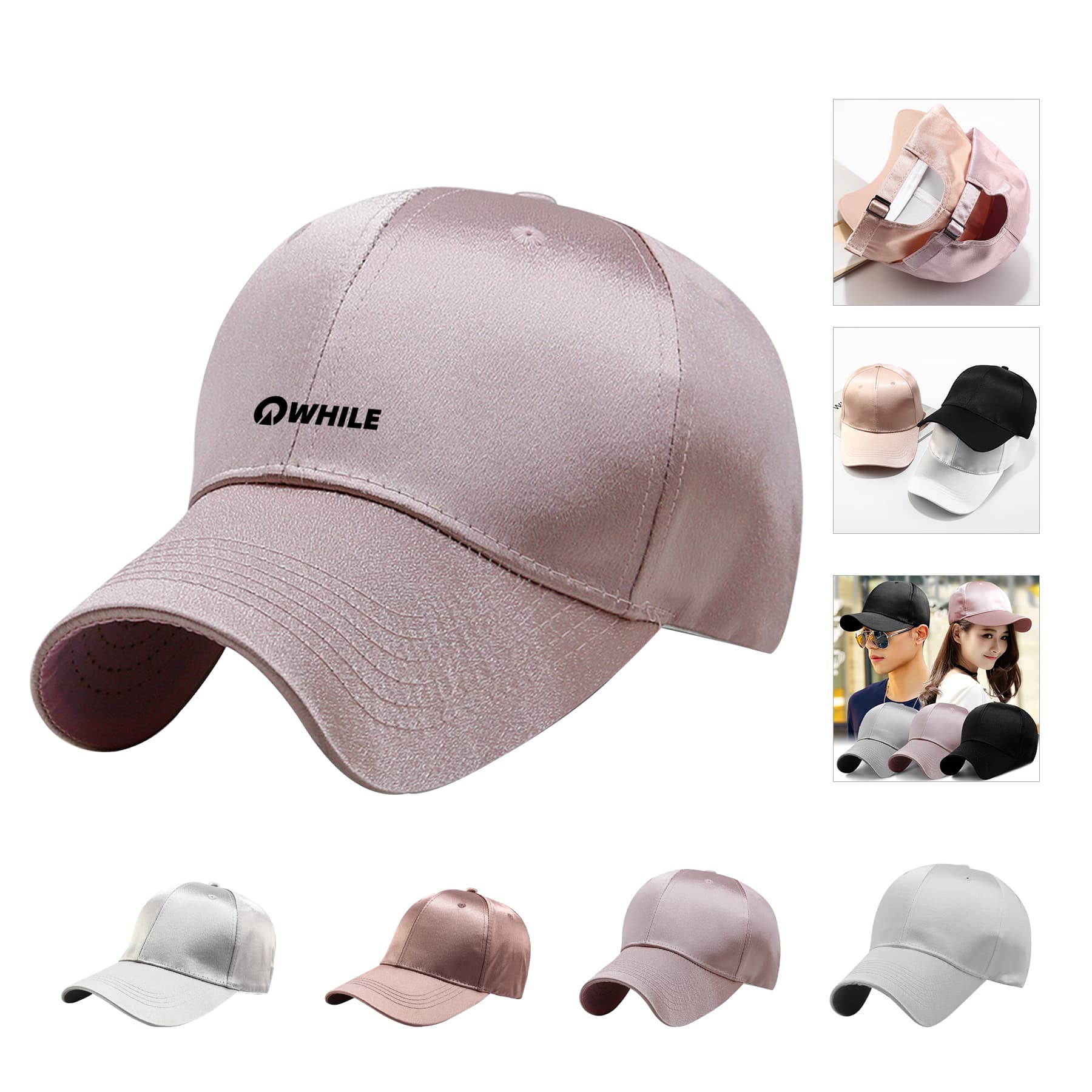 Silk Pink Baseball Cap