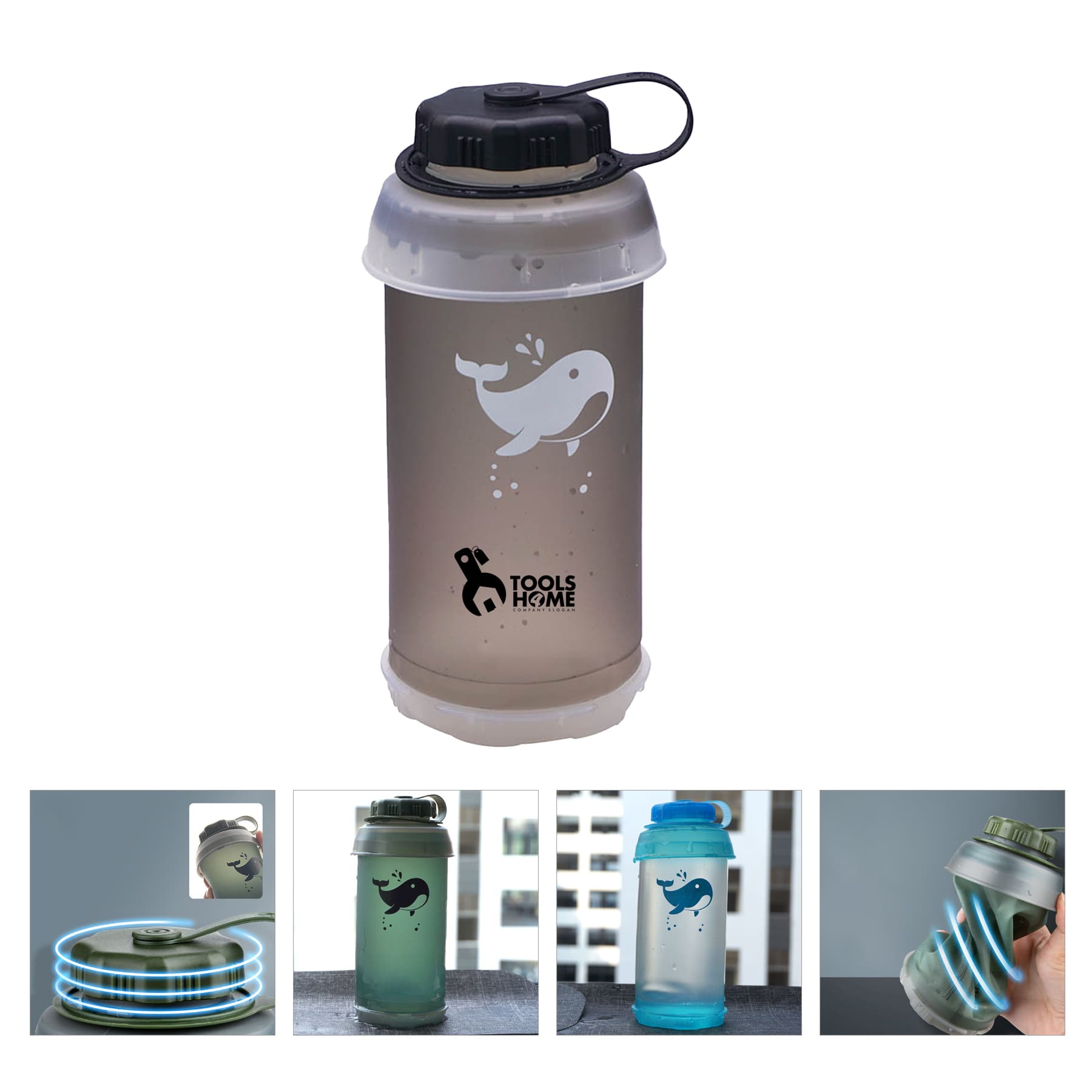 25 oz Collapsible Silicone Water Bottle