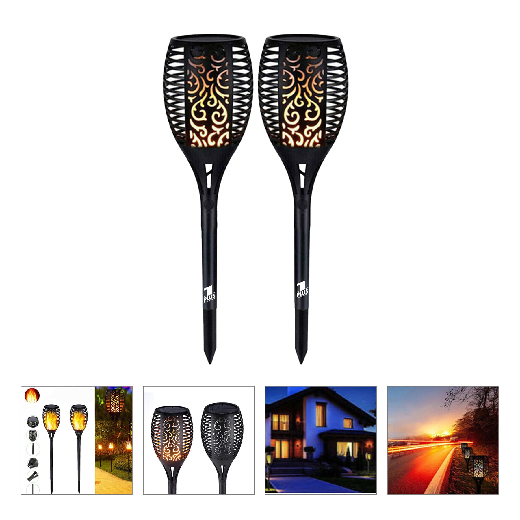 LED Waterproof Solar Torch Light