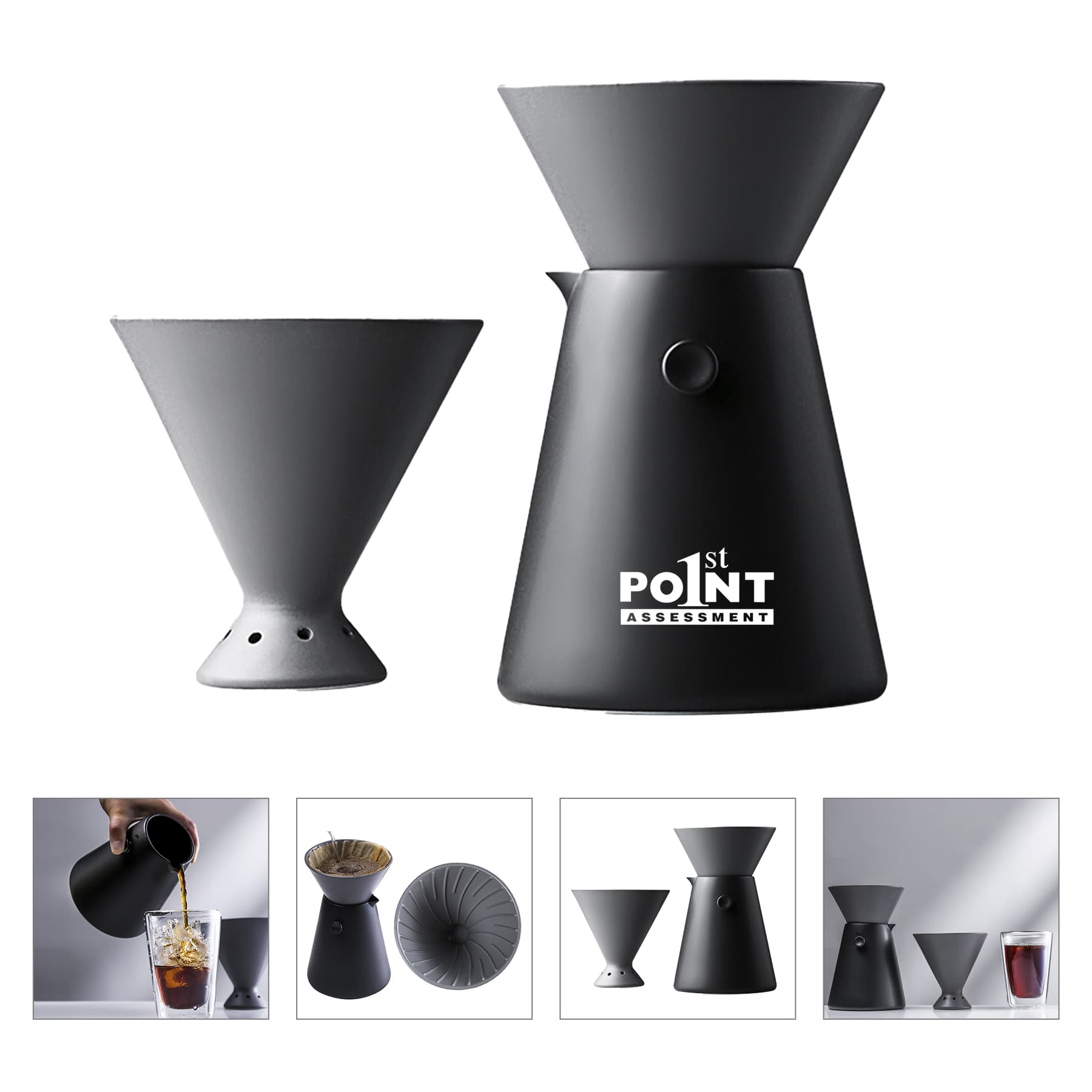 Ceramic water drip coffee filter cup