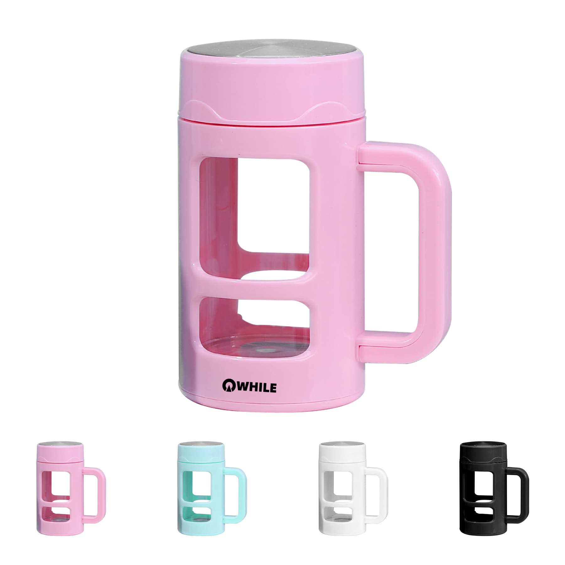 Double Wall Glass Bottle with Handle