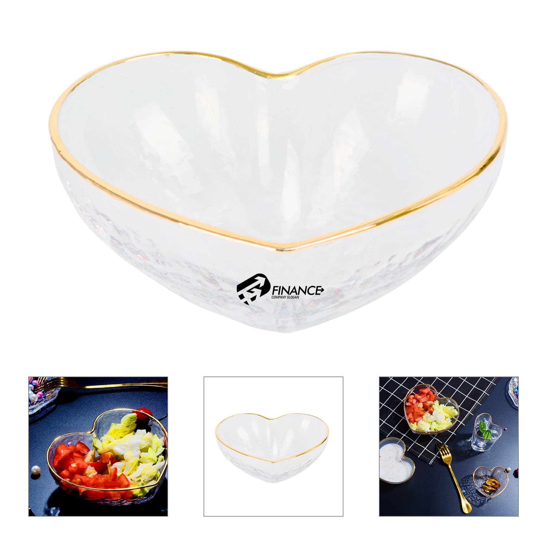 Heart shape Glass bowl