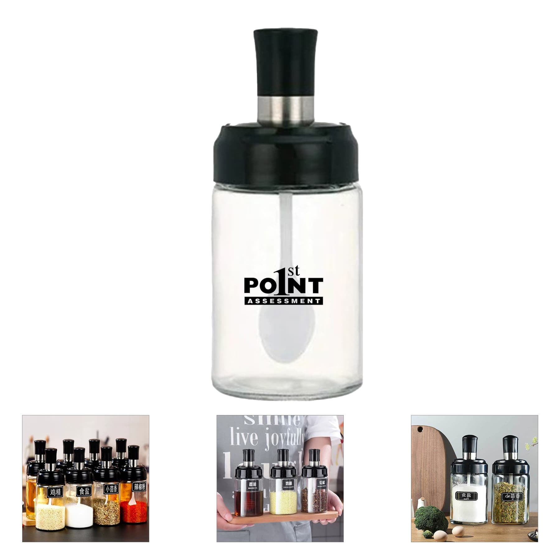 Reusable Glass Spices Jars