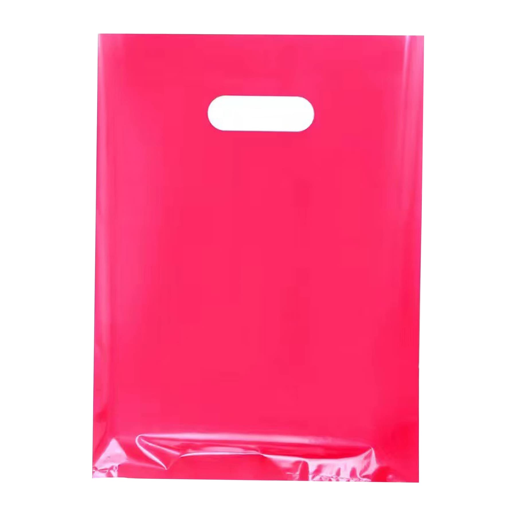 Small Business Plastic boutique Bags with Die Cut Handles