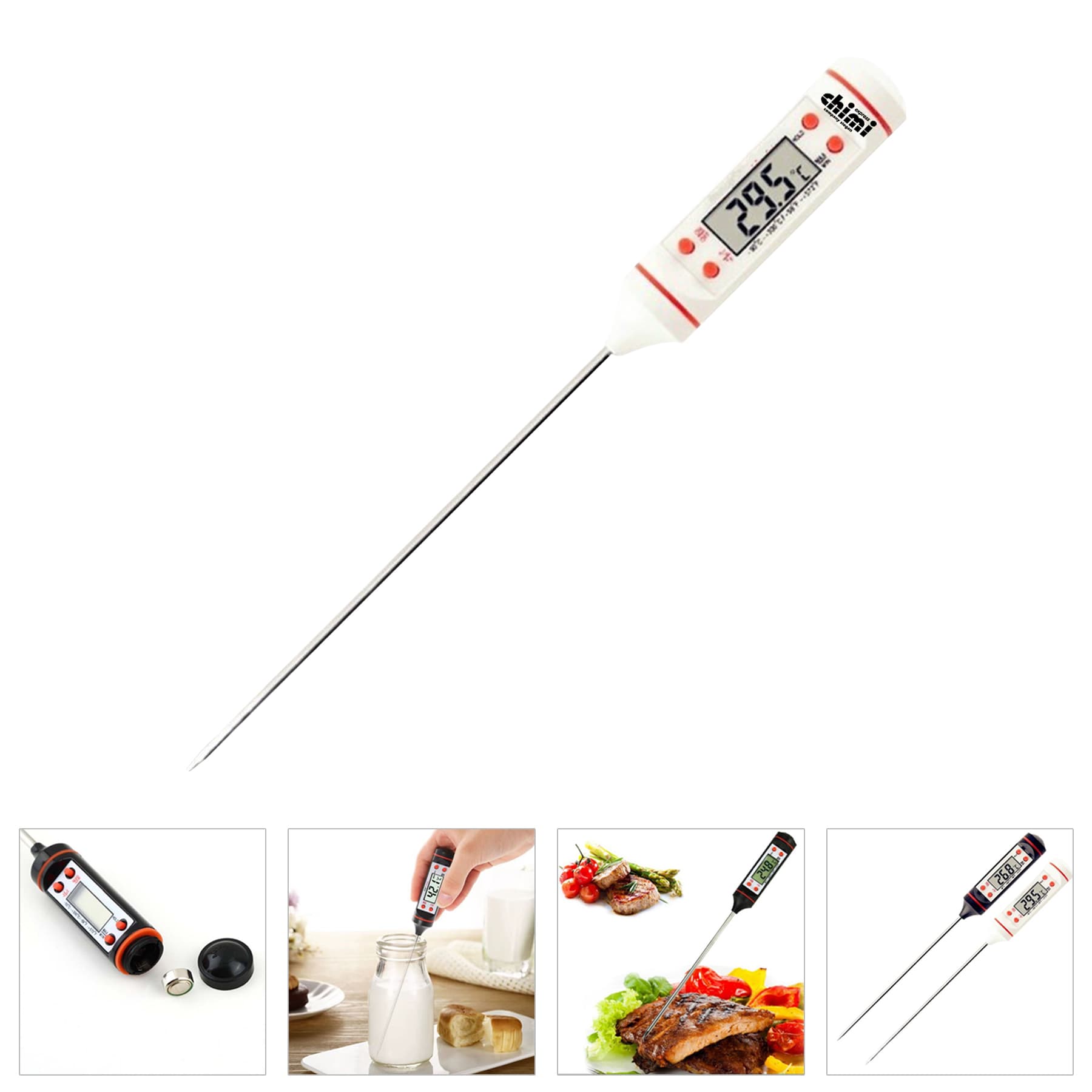 Digital Cooking Thermometer with Stainless Probe