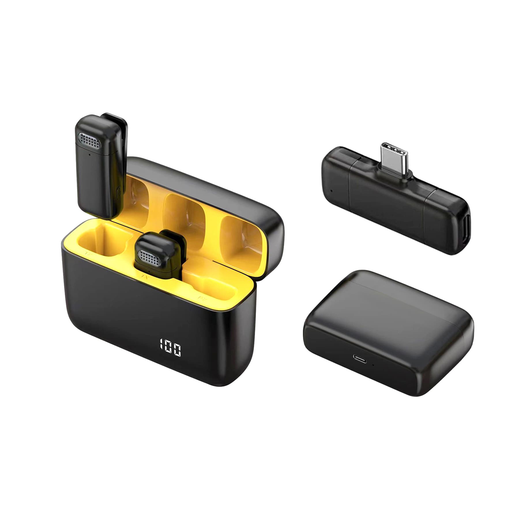 Wireless Lapel Microphone with Charging Case