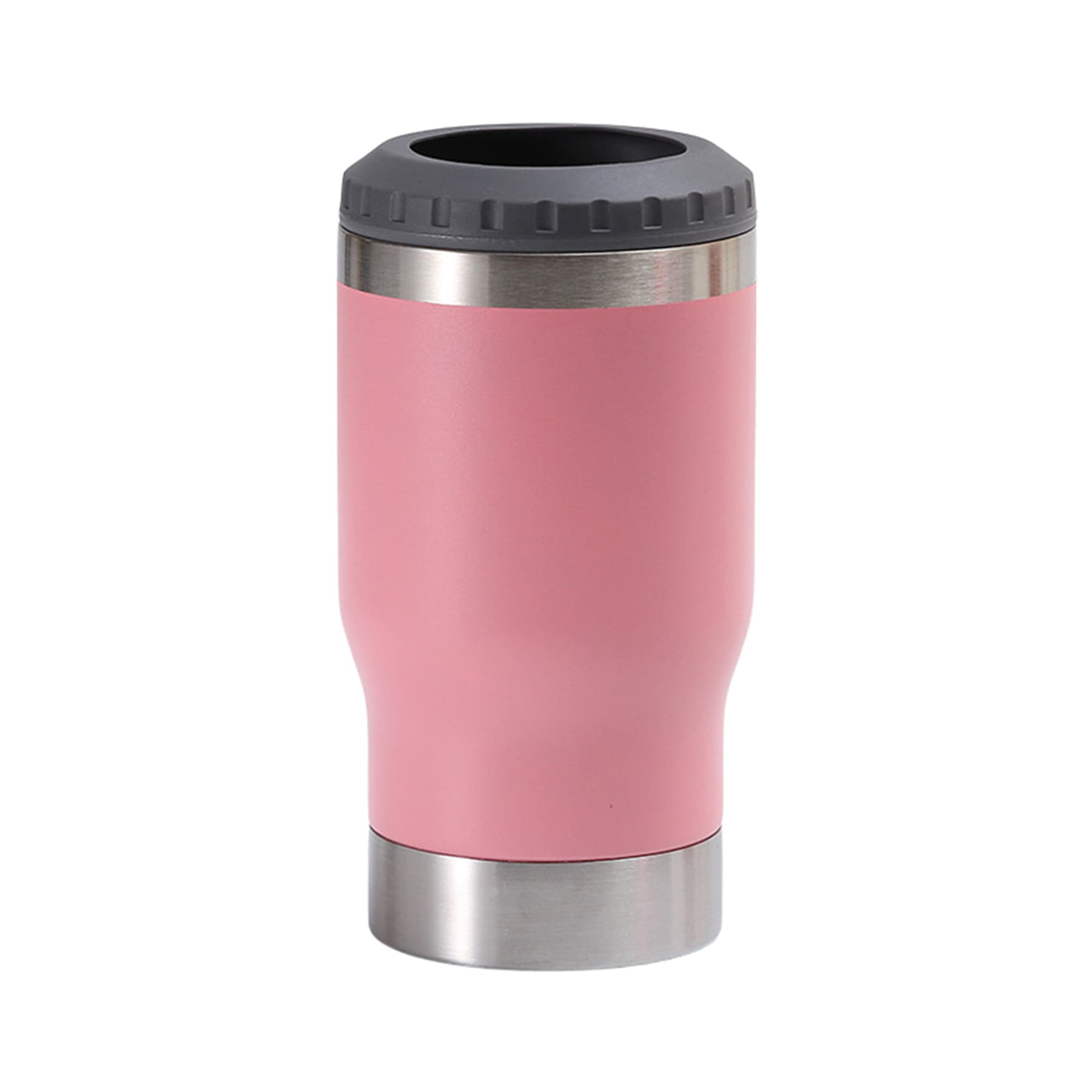 14Oz Insulated Can Cooler W/ Bottle Opener & Double Lids