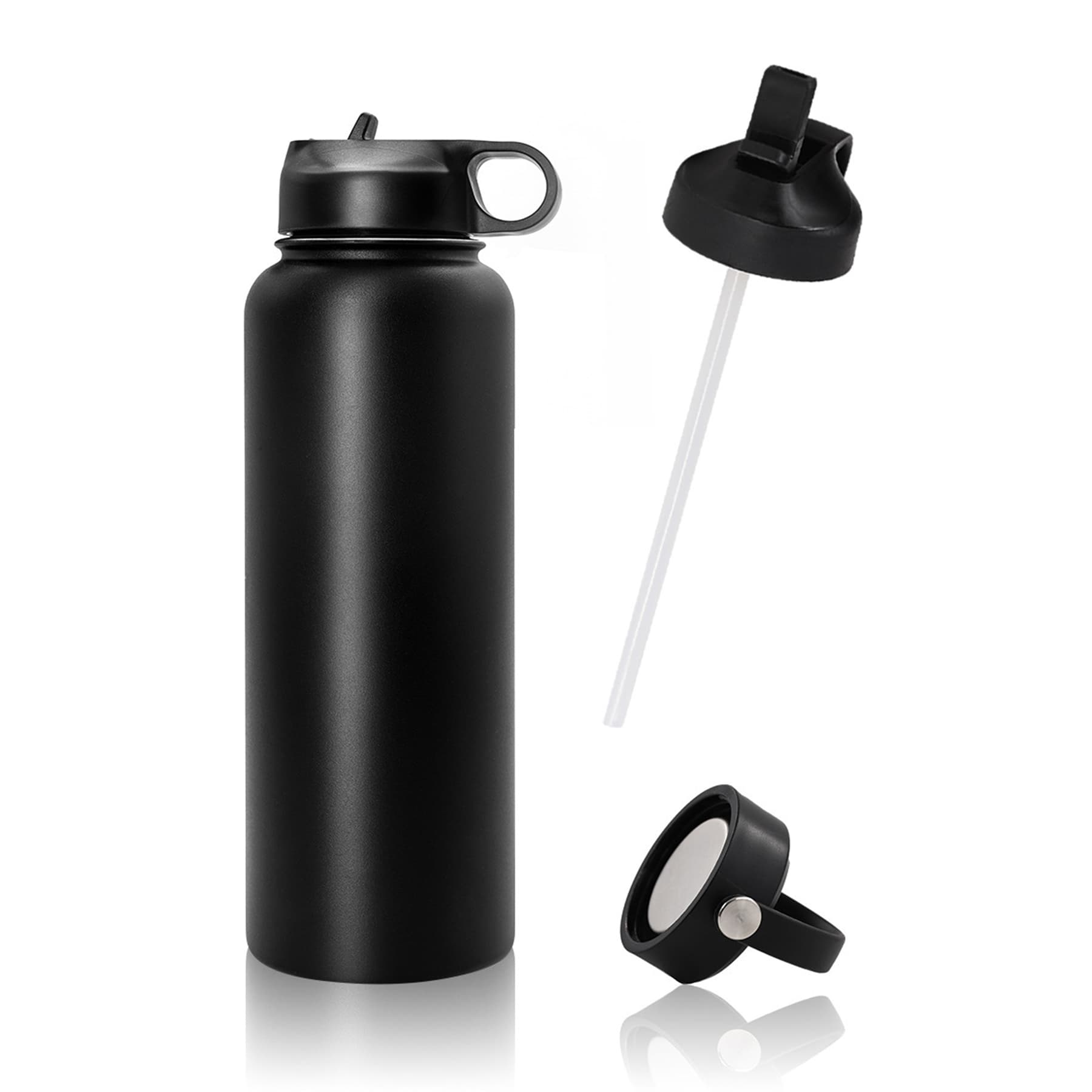 Insulated Sports Water Bottle with Straw