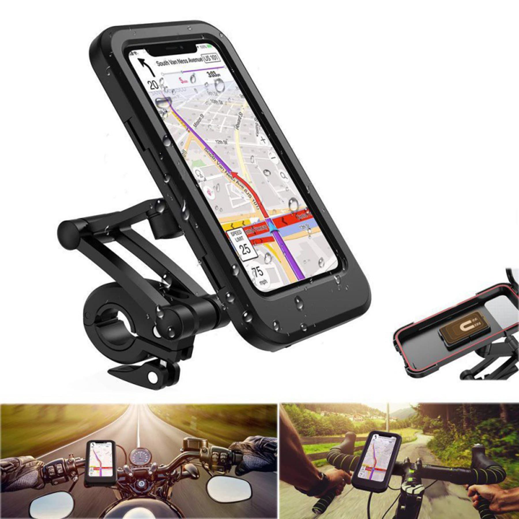 Waterproof Bicycle Motorcycle Phone Holder