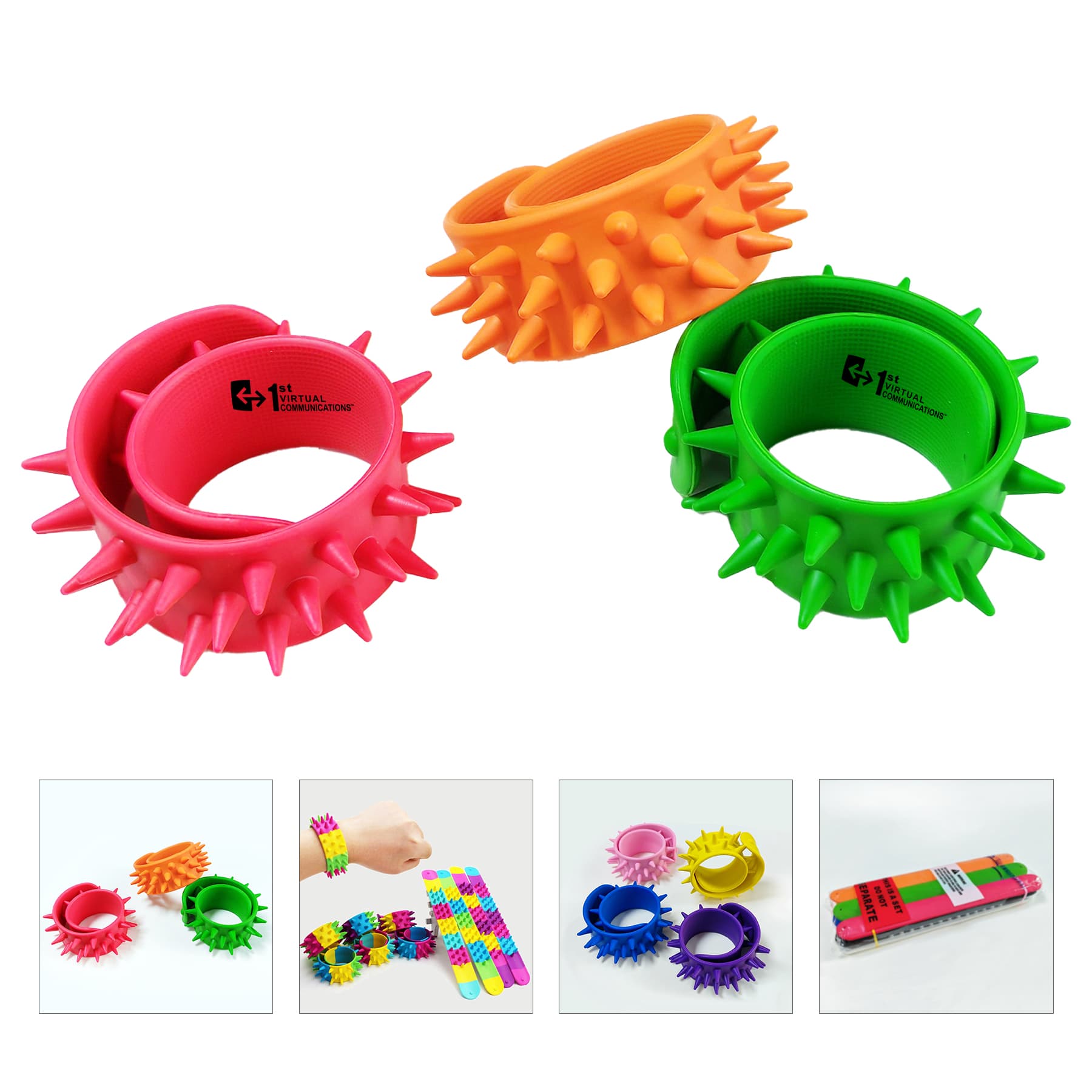 Silicone Spiky Slap Bracelets Wristband