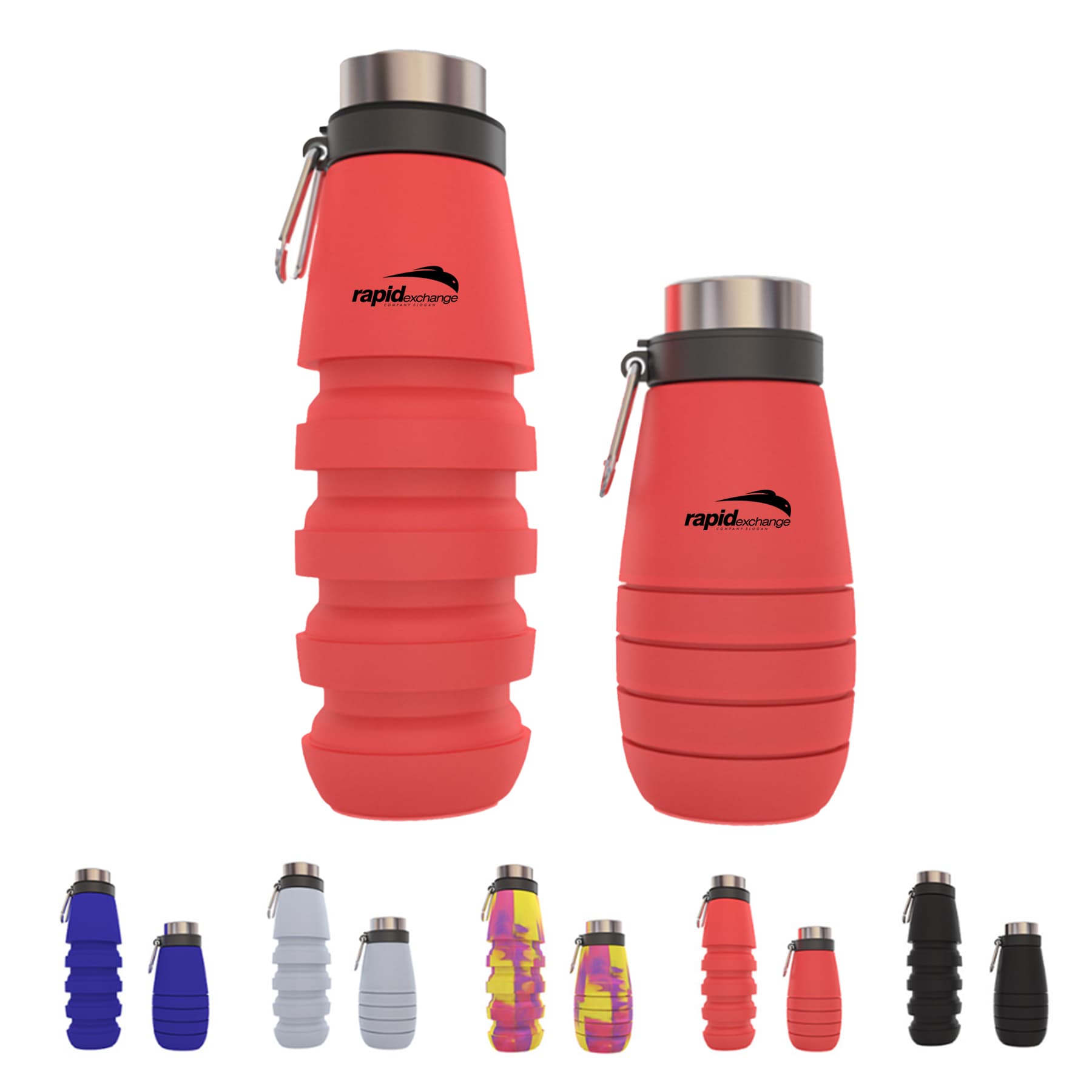 18oz Collapsible Retractable Portable Sports Water Bottle