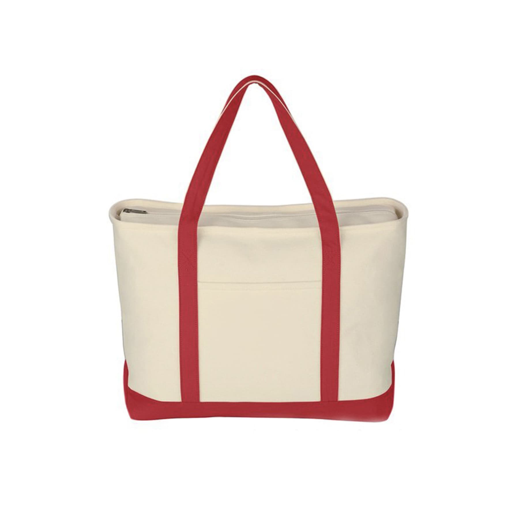 Cotton Canvas Sailing Tote Bag With Zipper