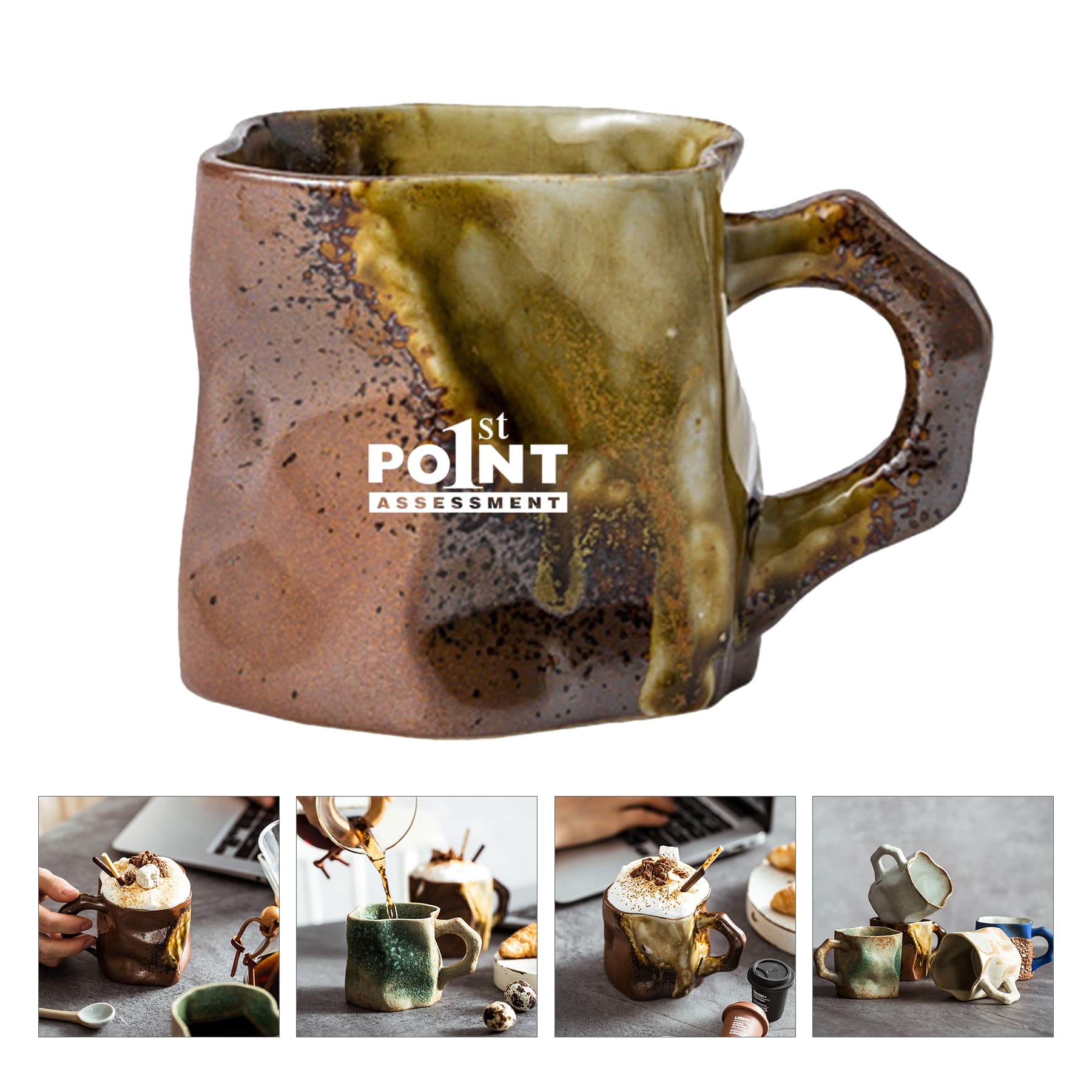 10OZ Ceramic Coffee Retro Mug & Water Cup Office Gift