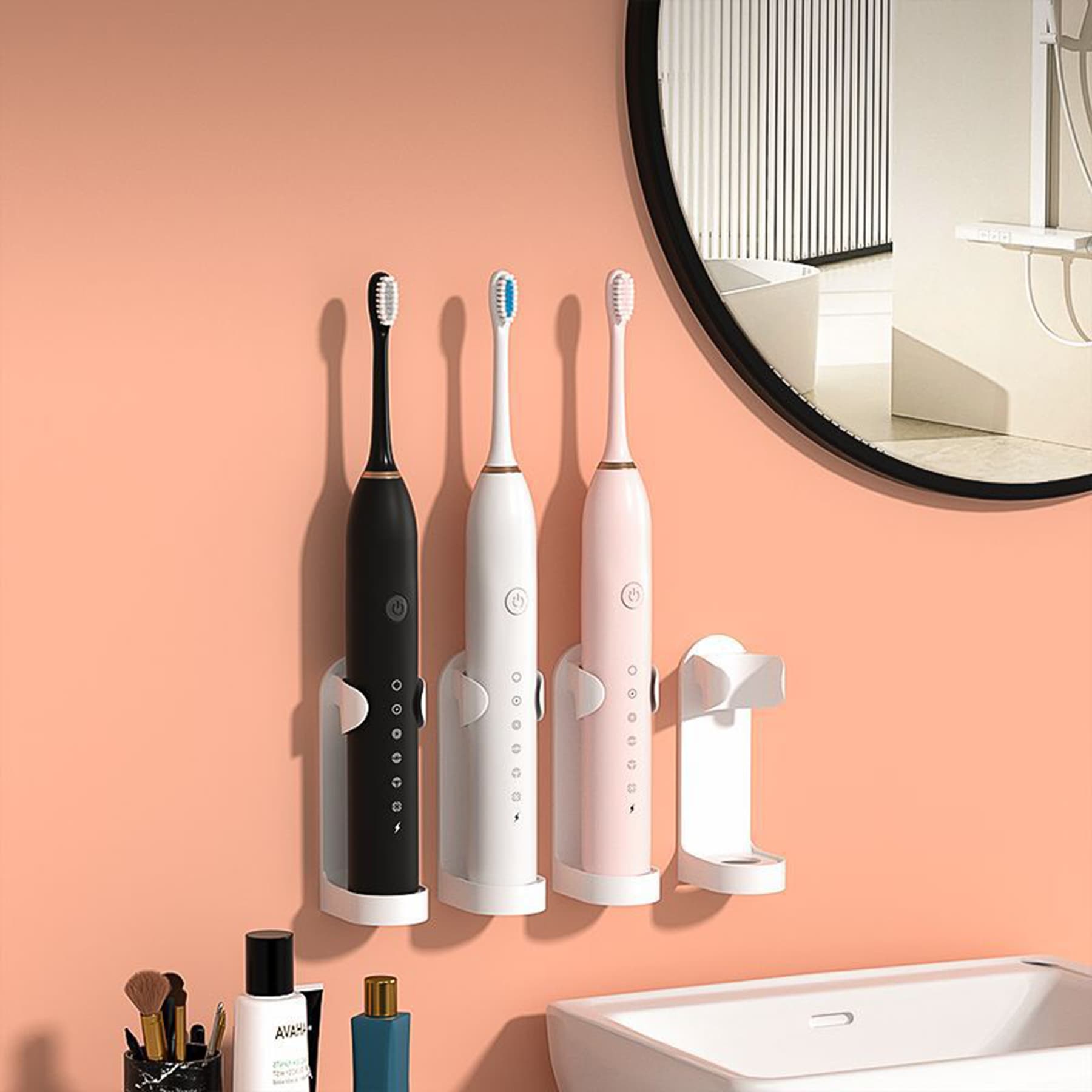Electric Toothbrush Holder Bathroom Organizer