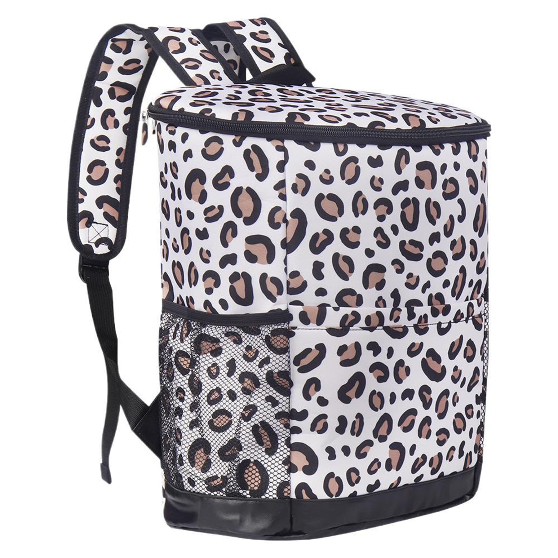 Leopard Cow Picnic Backpack Reusable Cooler Bag