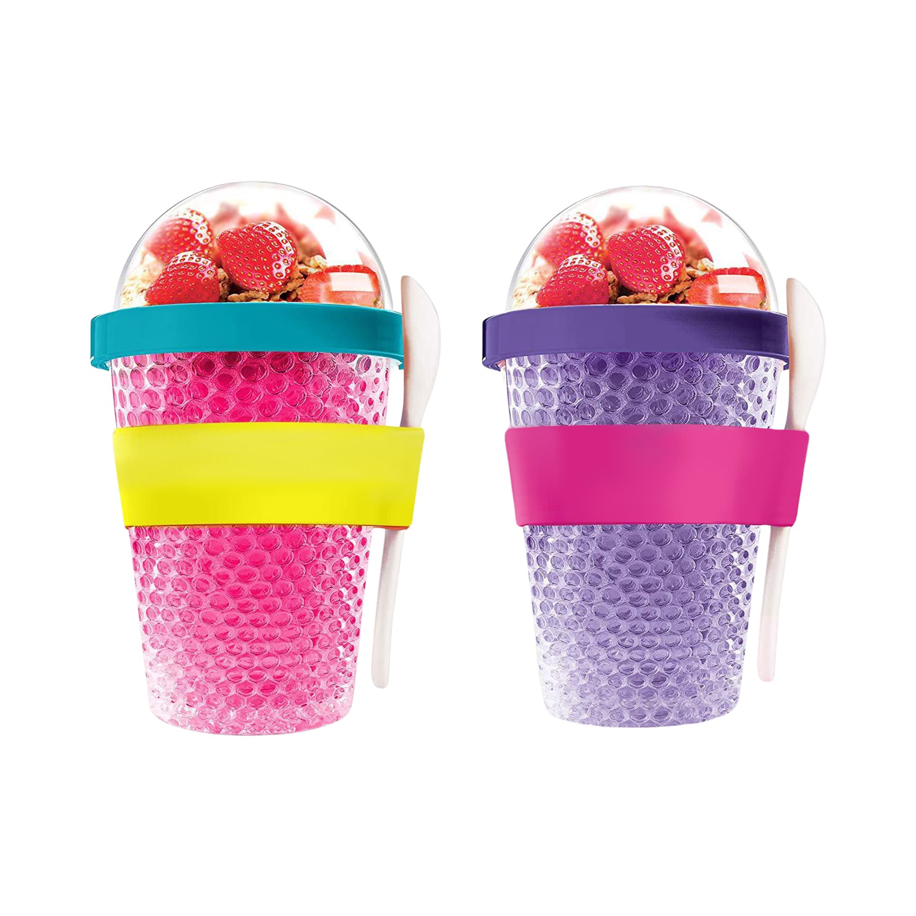 Plastic Yogurt Cups with Lids for Breakfast