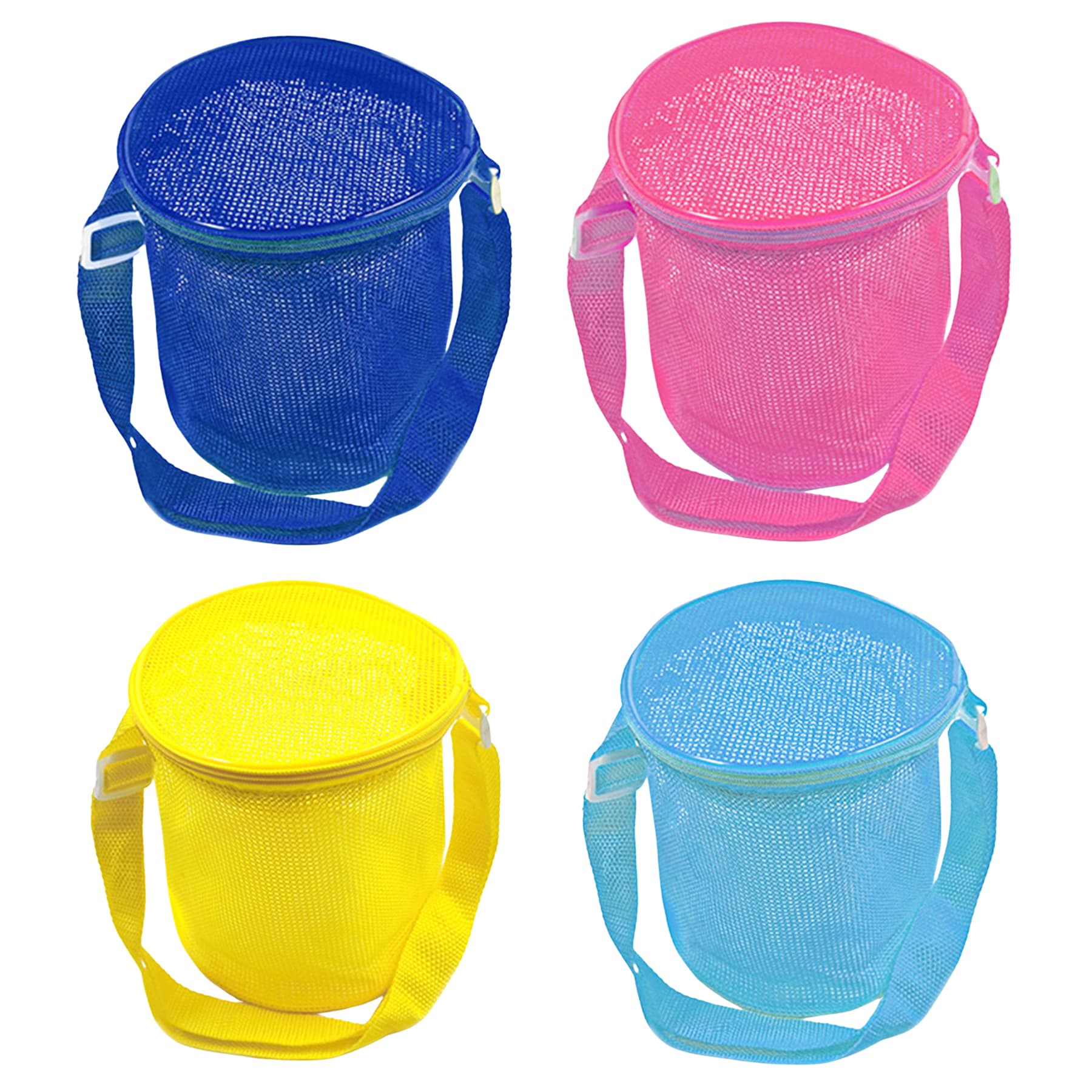 Solid Color Beach Toy Mesh Bag Kids Shell Collecting