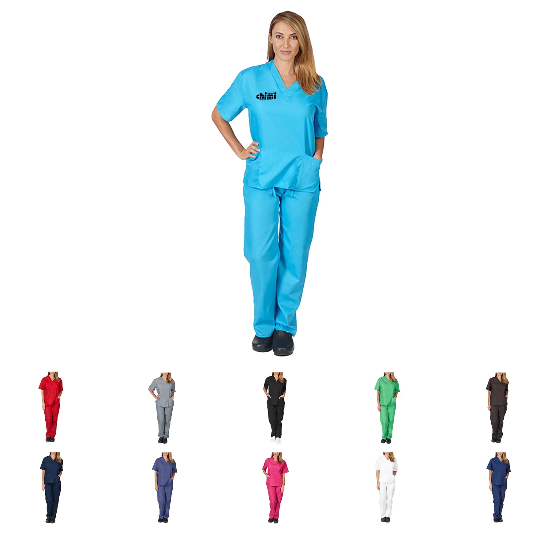 Women'S V-Neck Scrub Sets
