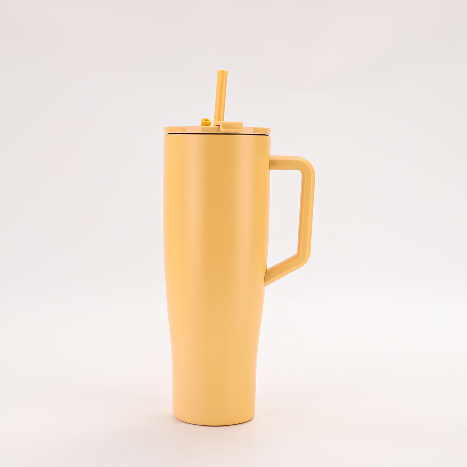 40oz Large Insulated Tumbler W/ Handle & Straw