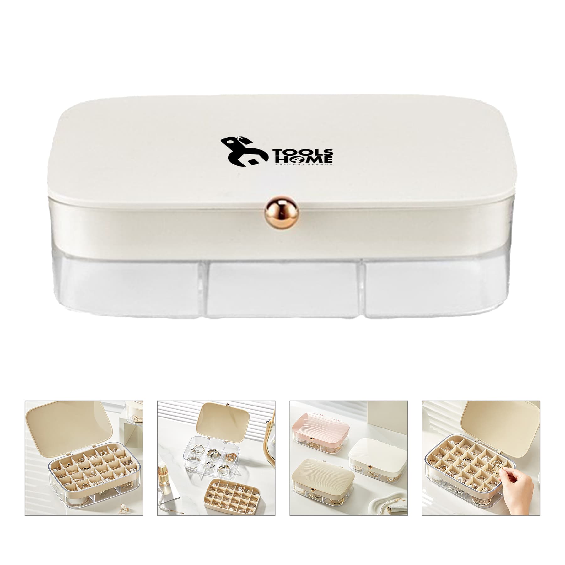 Jewelry storage box multi-layer