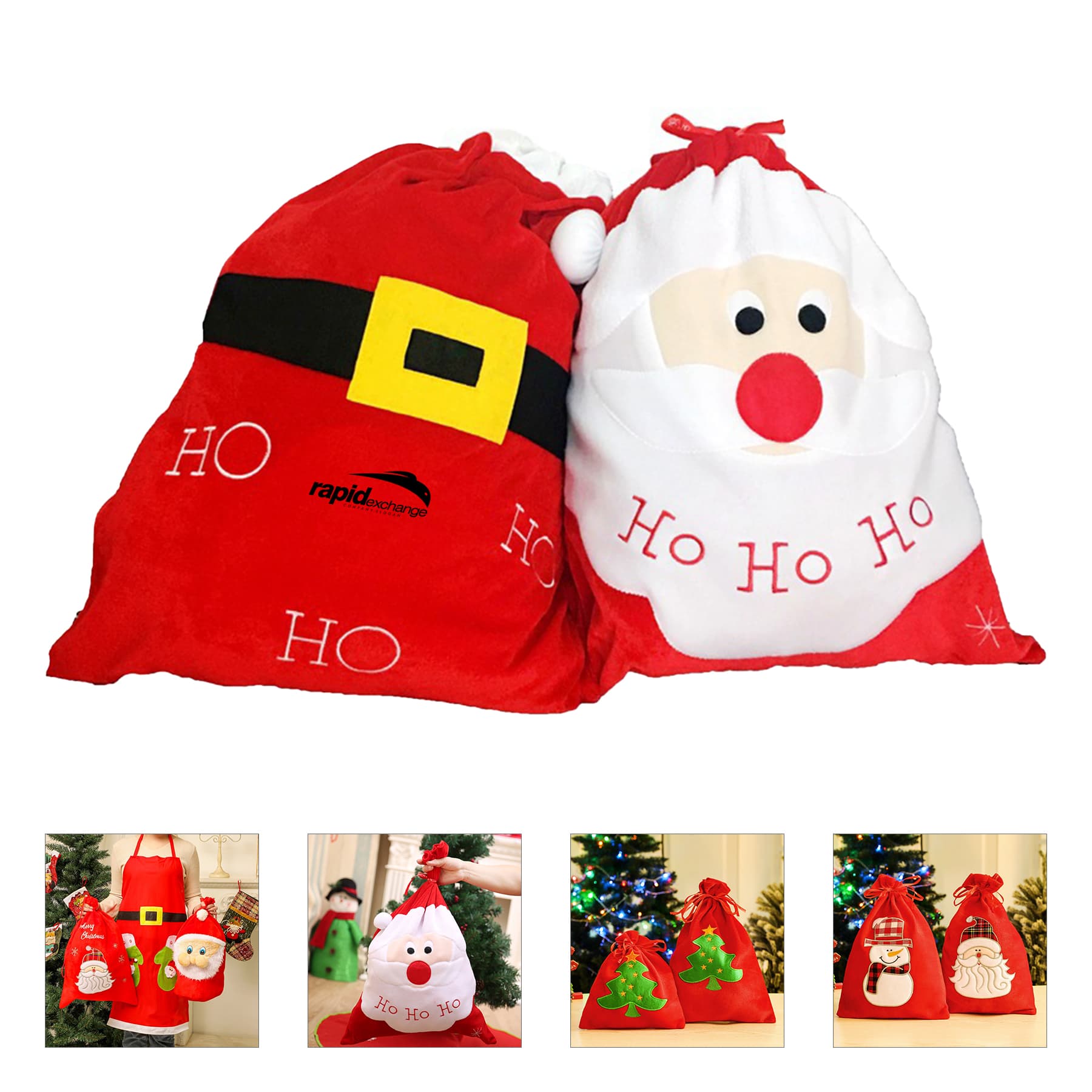 Large Christmas Santa Claus Gift Bag