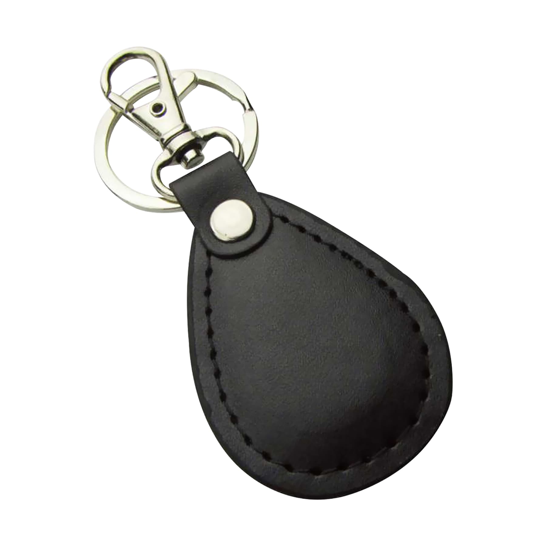 Leather Teardrop Key Tag
