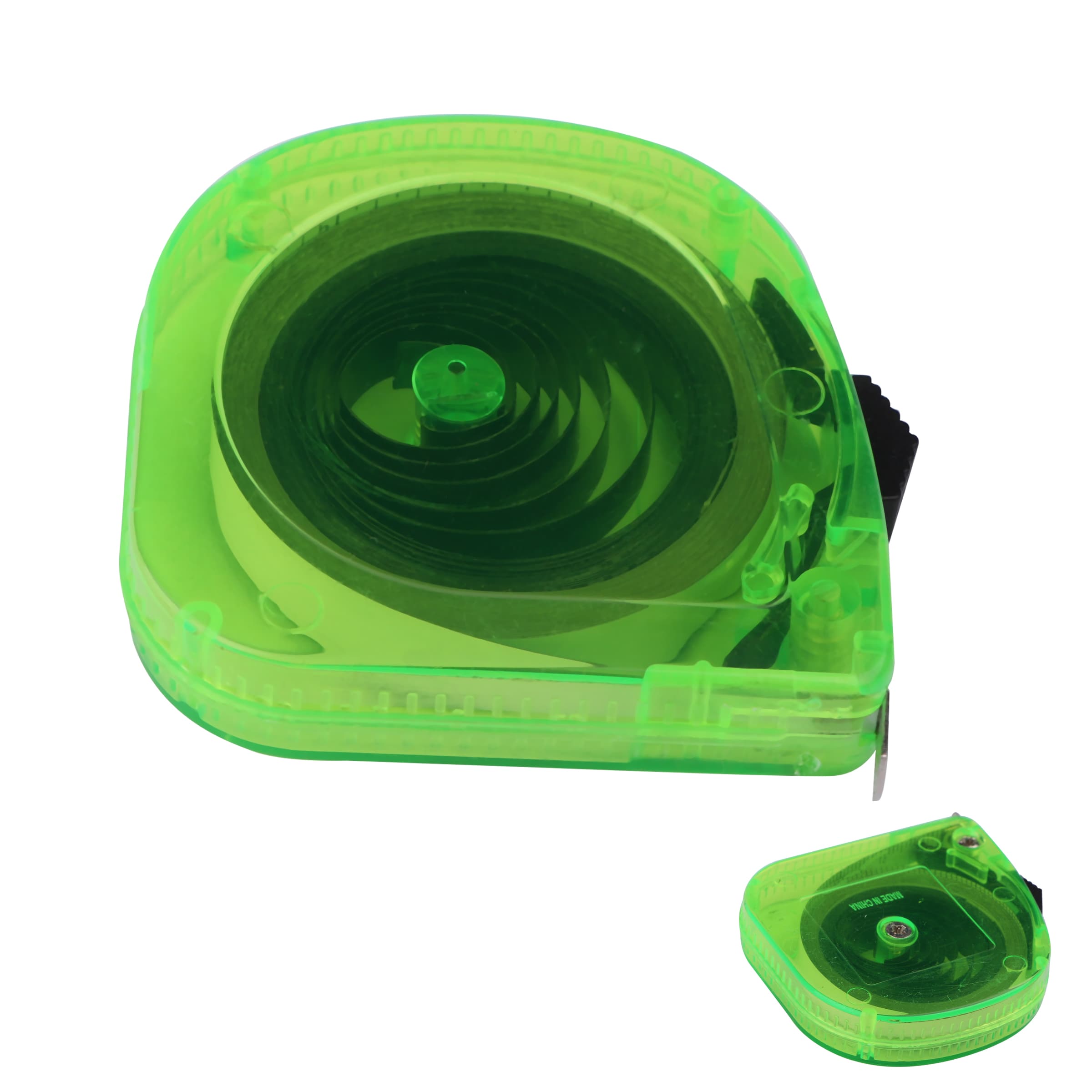 10FT Transparent ABS Plastic Mini Tape Measure W/ Thumb Lock