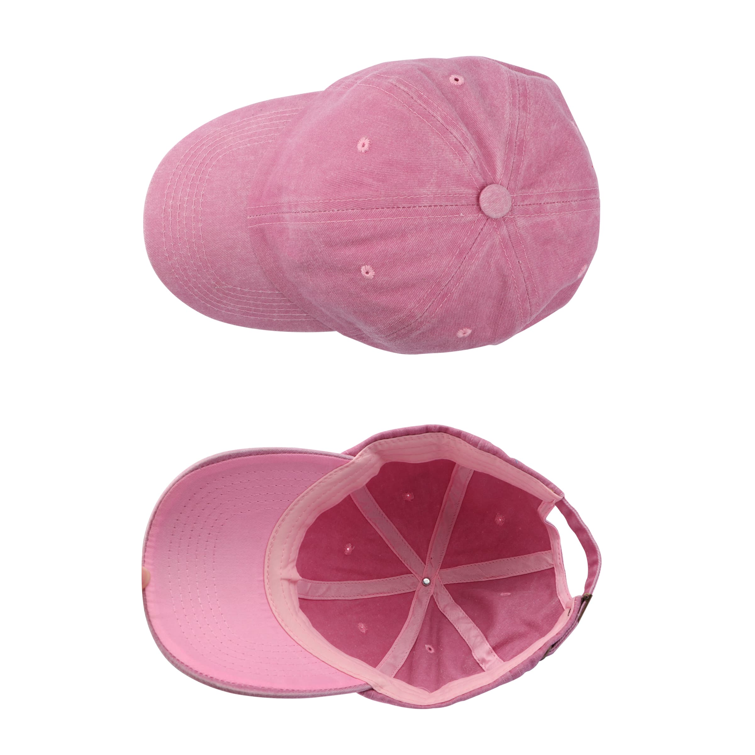 Vintage Washed Baseball Cap W/ Adjustable Size&Ponytail Slot