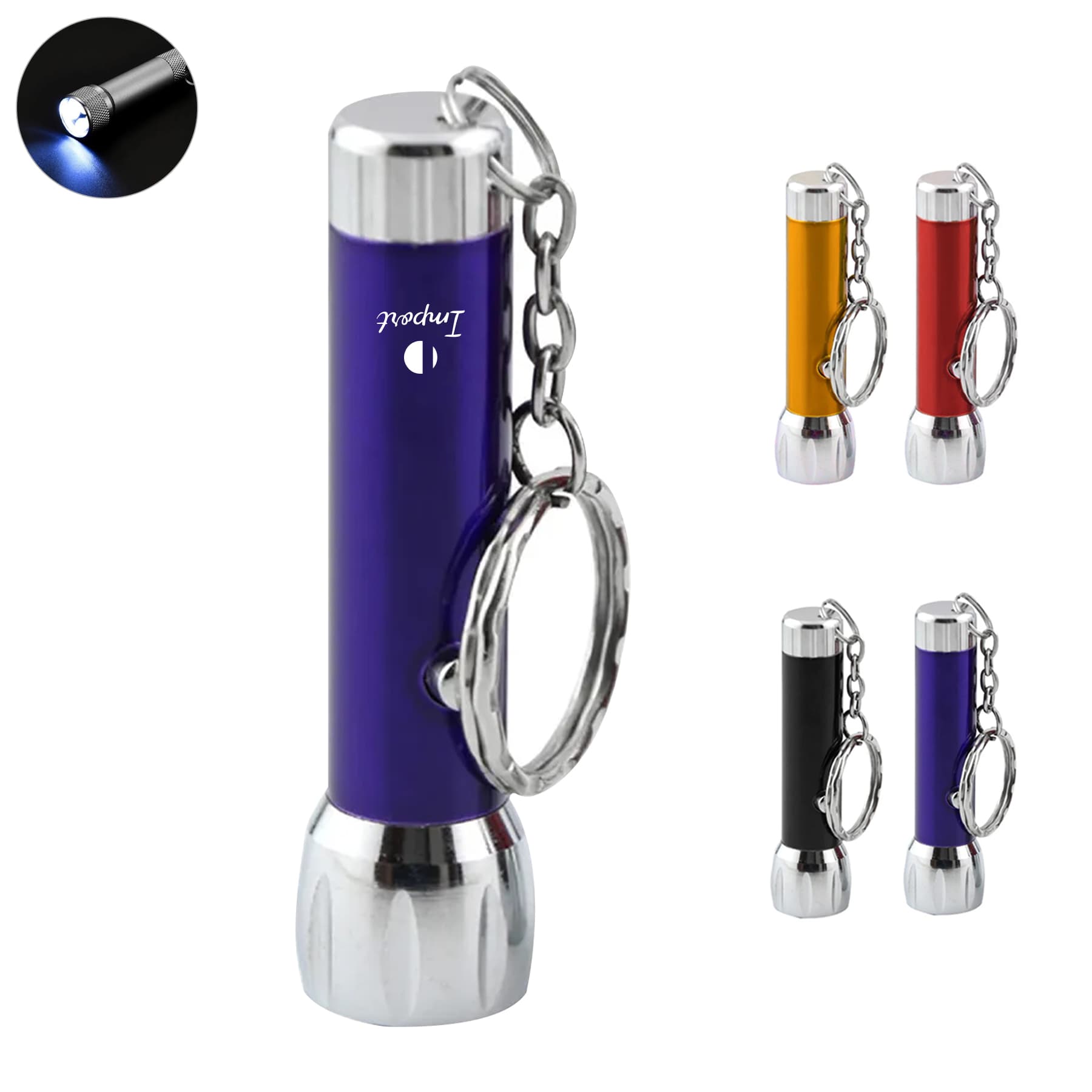 Mini 5 Led Aluminum Flashlight Keychain